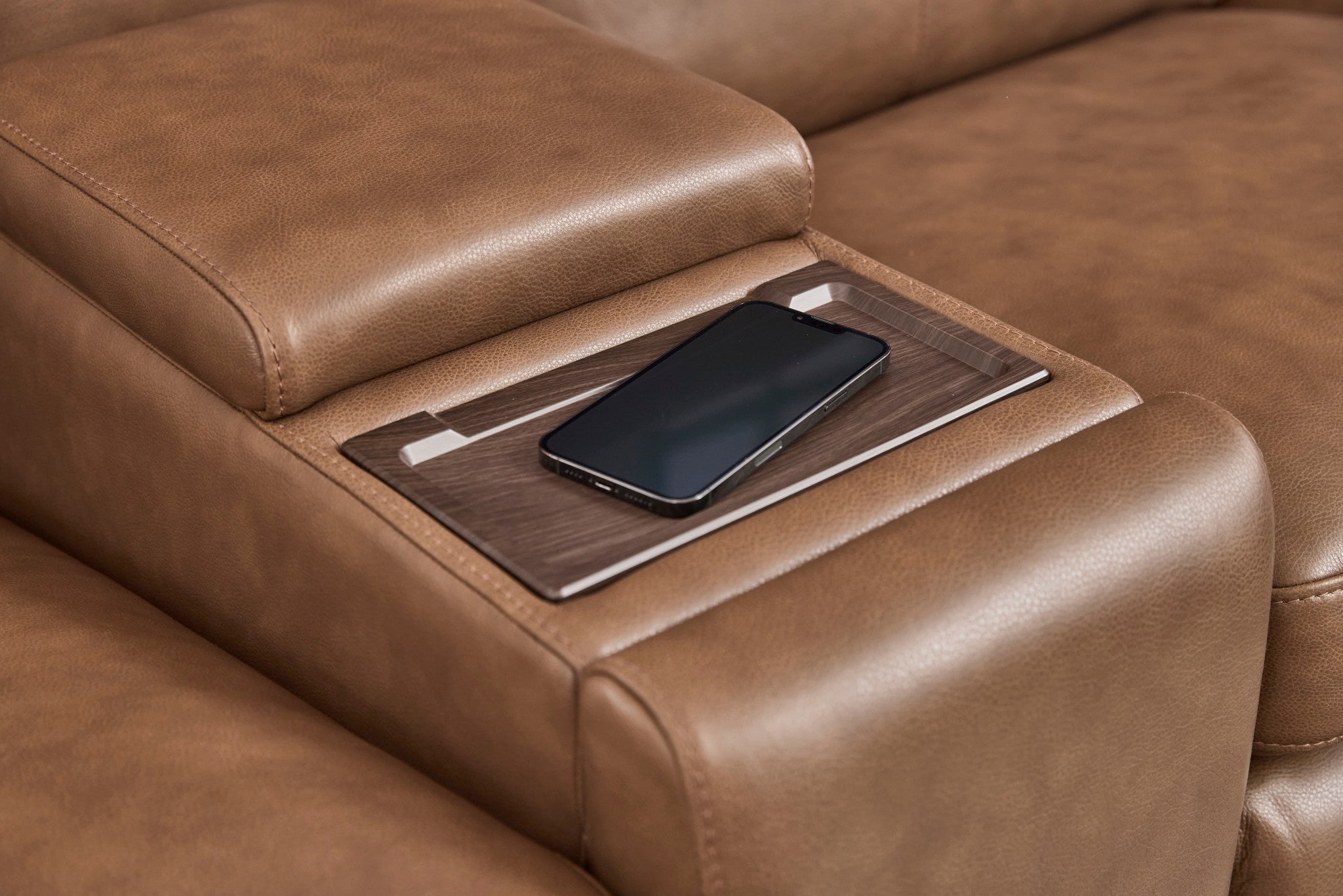 Dutch Leather Power Reclining Sectional