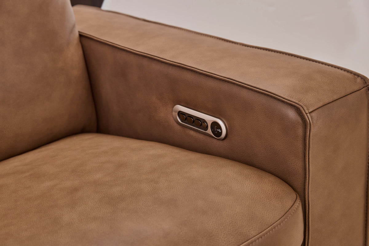 Dutch Leather Power Reclining Sectional