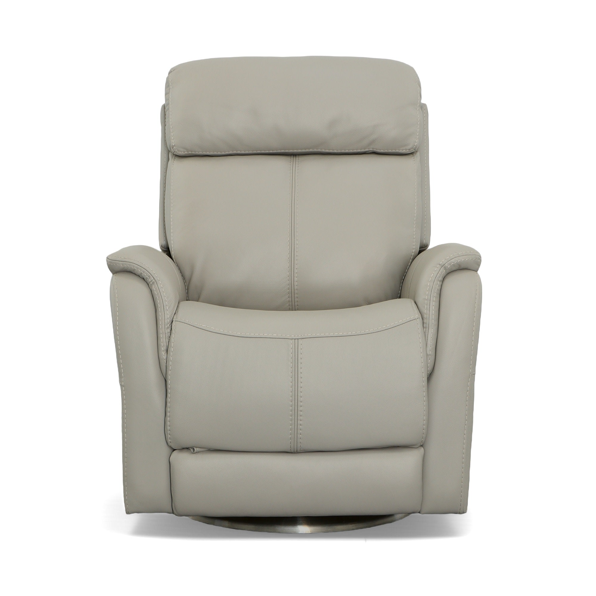 View Leather Power Swivel Recliner with Power Headrest