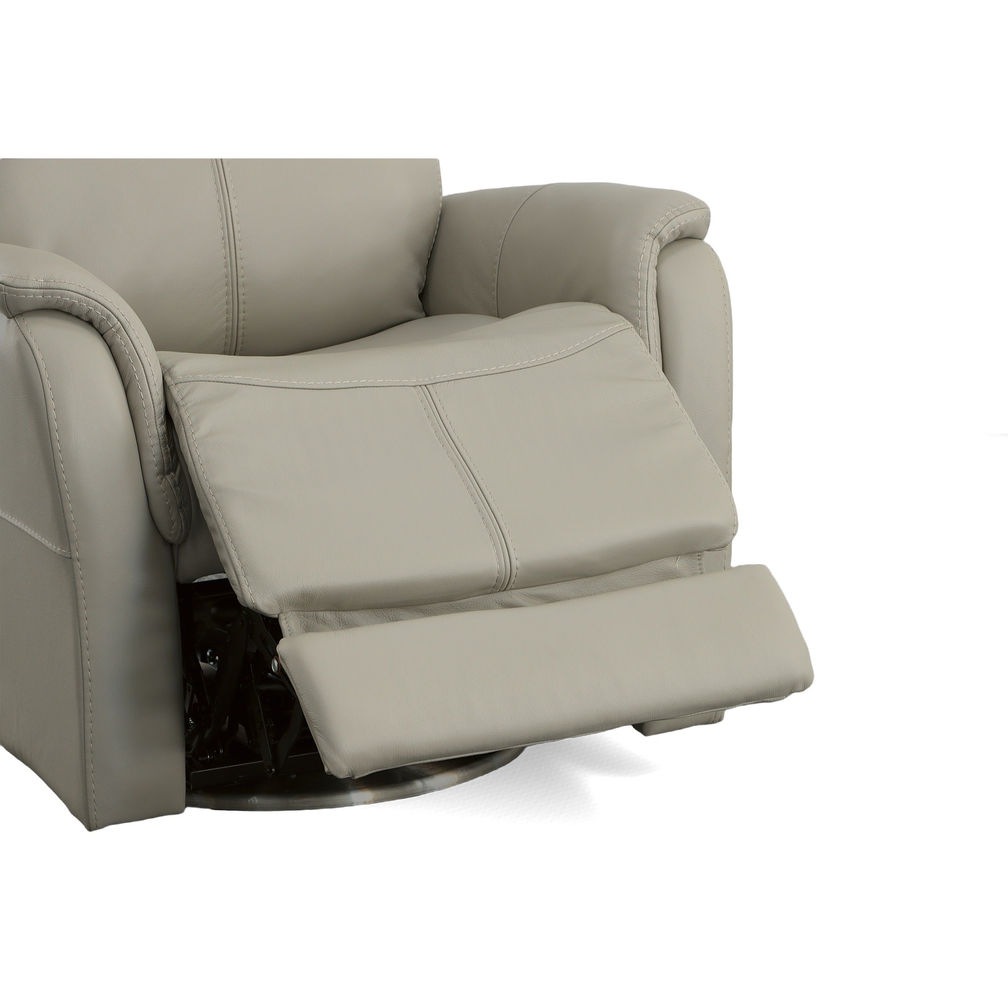 View Leather Power Swivel Recliner with Power Headrest