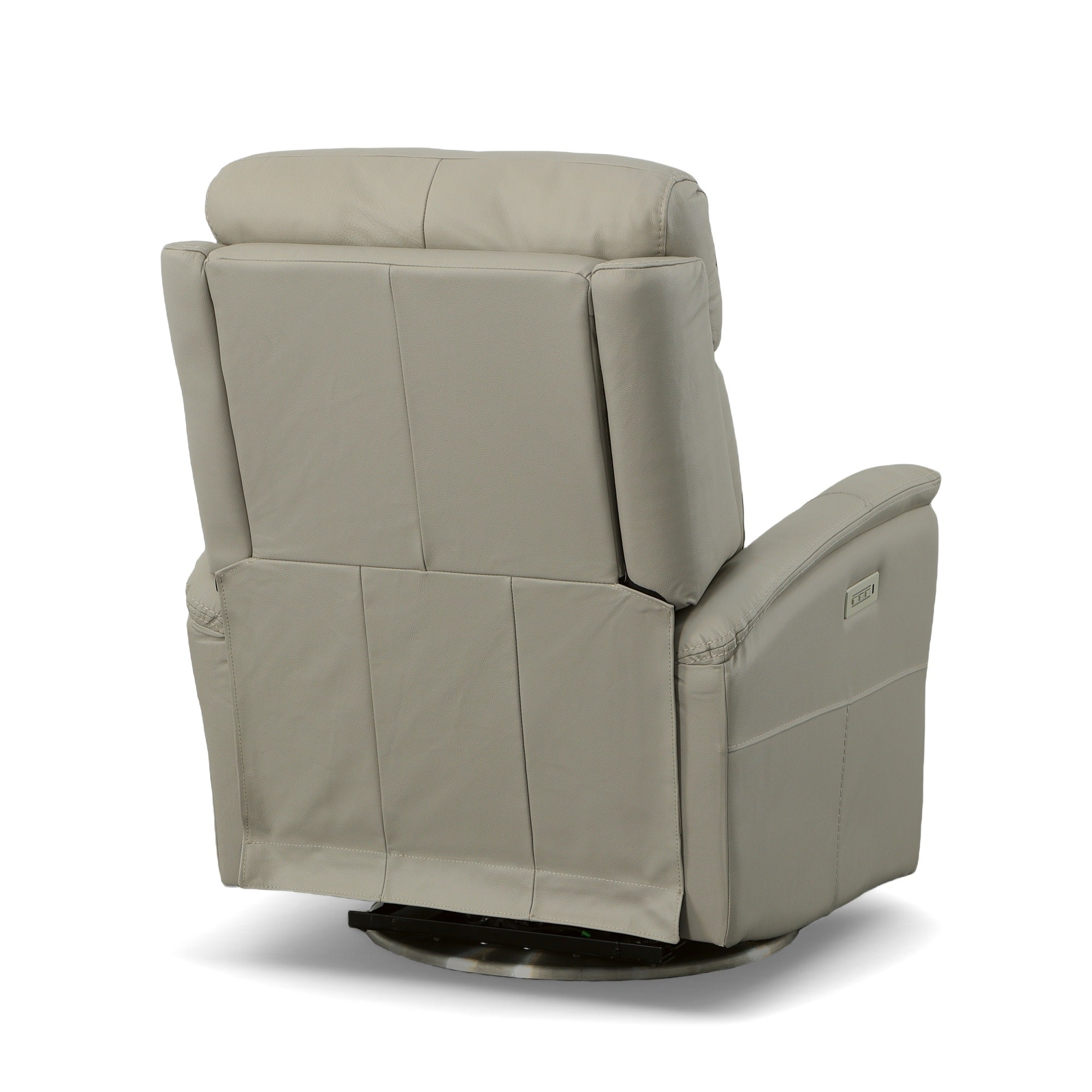 View Leather Power Swivel Recliner with Power Headrest