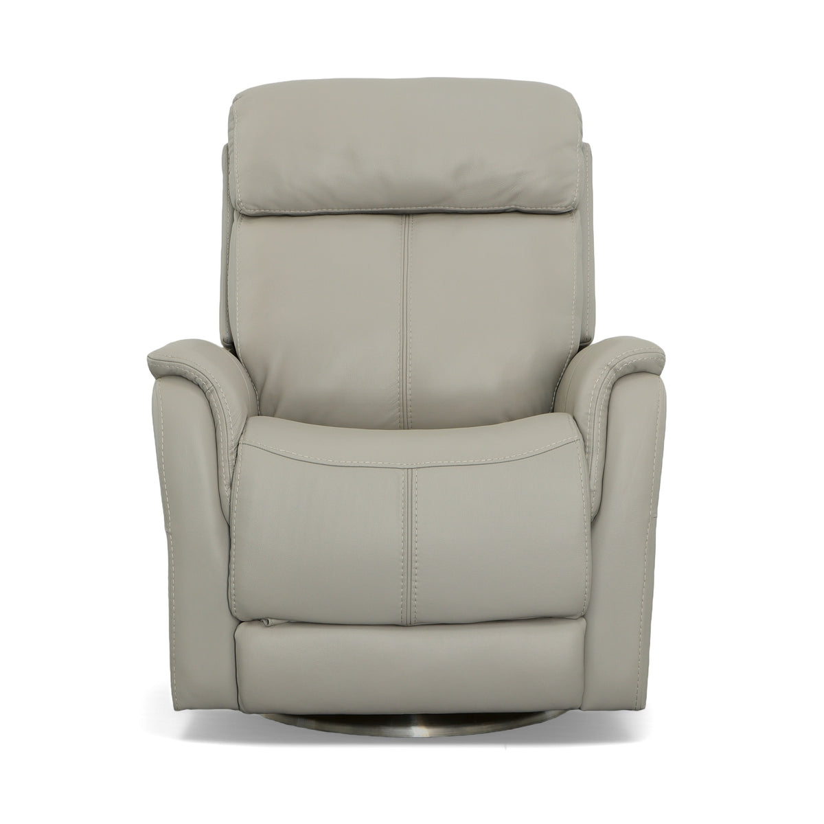 View Leather Power Swivel Recliner with Power Headrest