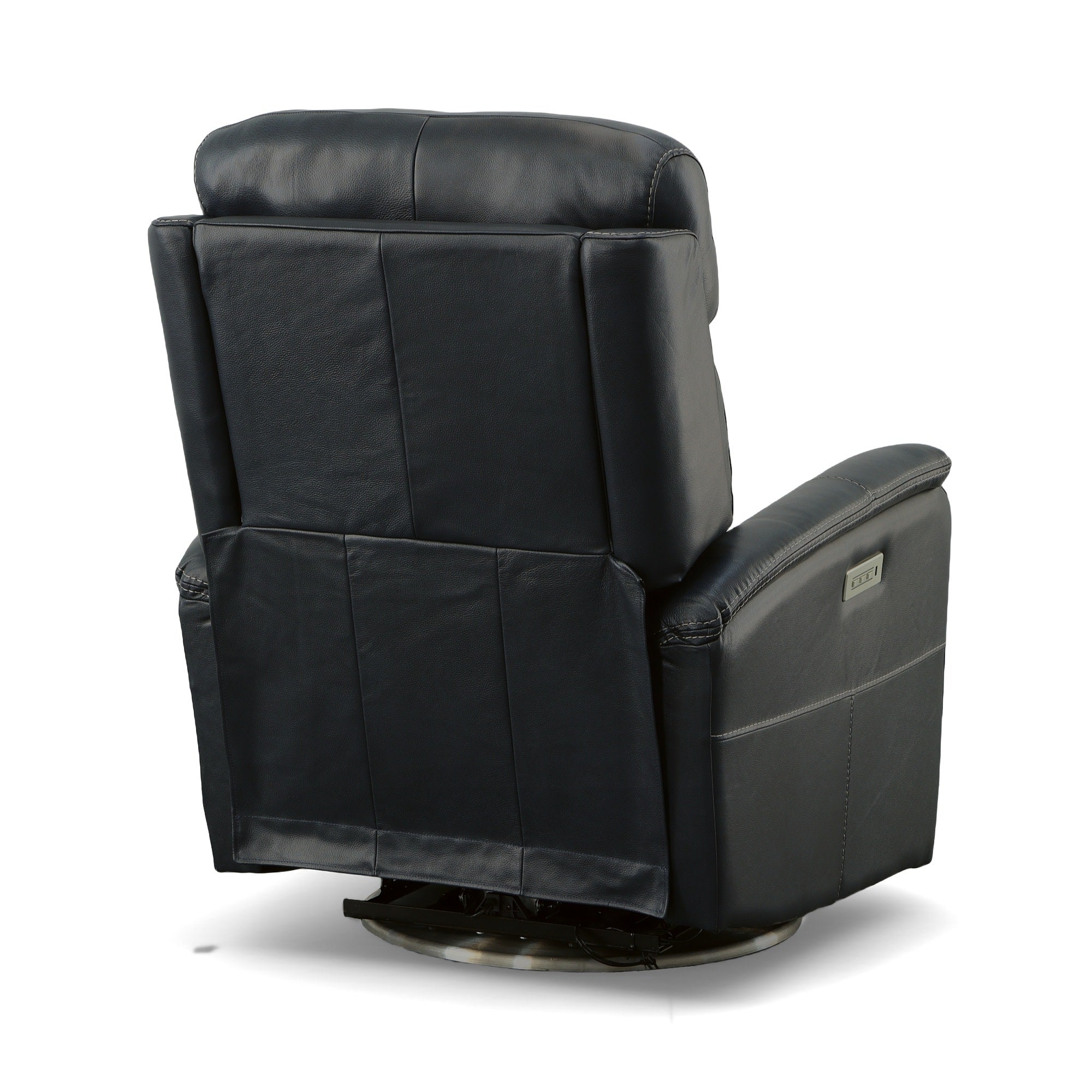 View Leather Power Swivel Recliner with Power Headrest