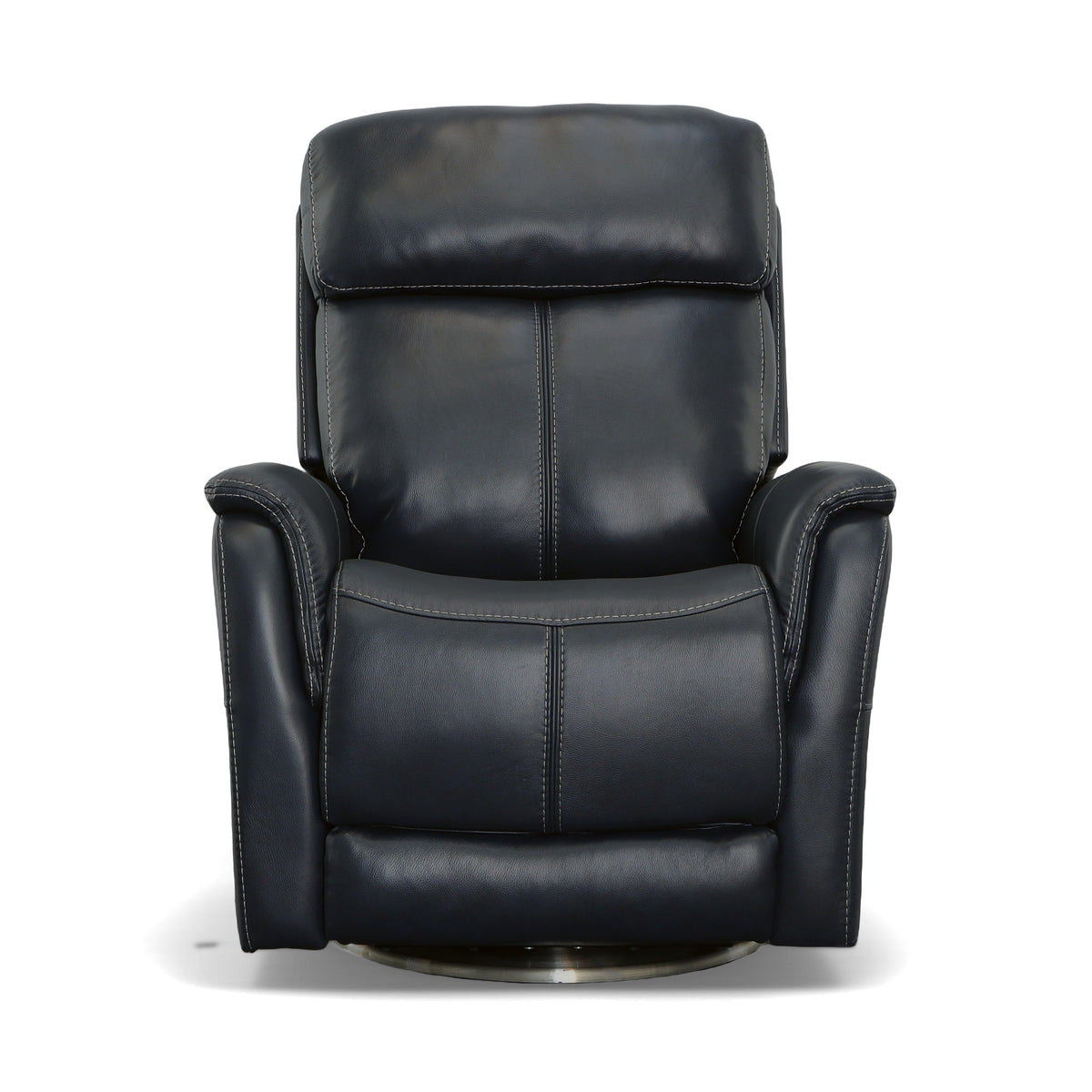 View Leather Power Swivel Recliner with Power Headrest