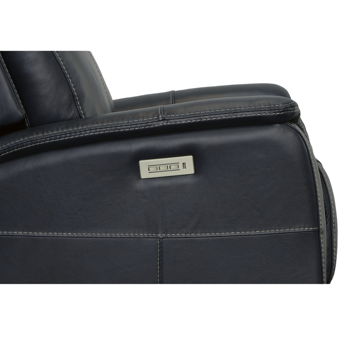View Leather Power Swivel Recliner with Power Headrest