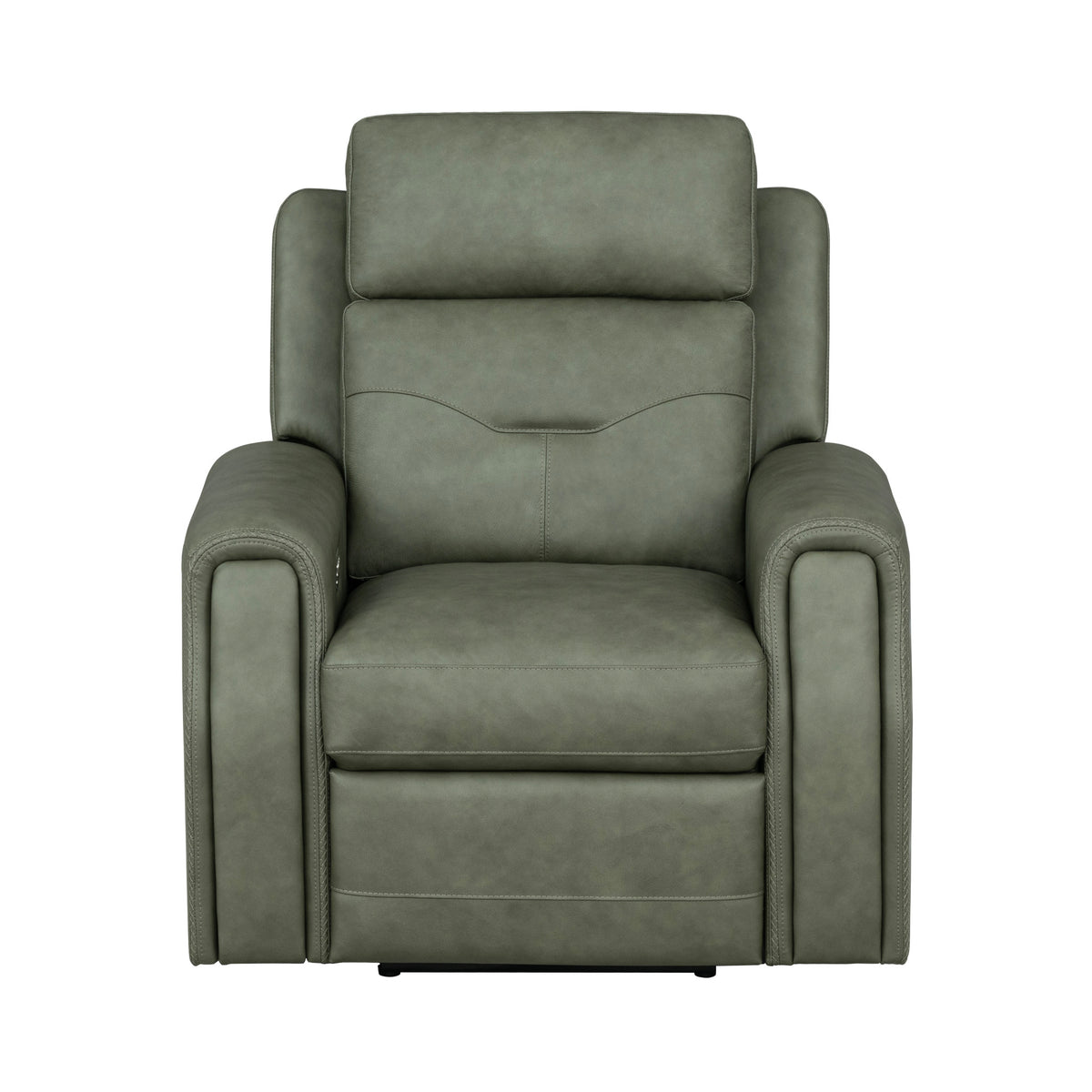 Felix Leather Power Recliner with Power Headrest, Lumbar, Heat & Massage