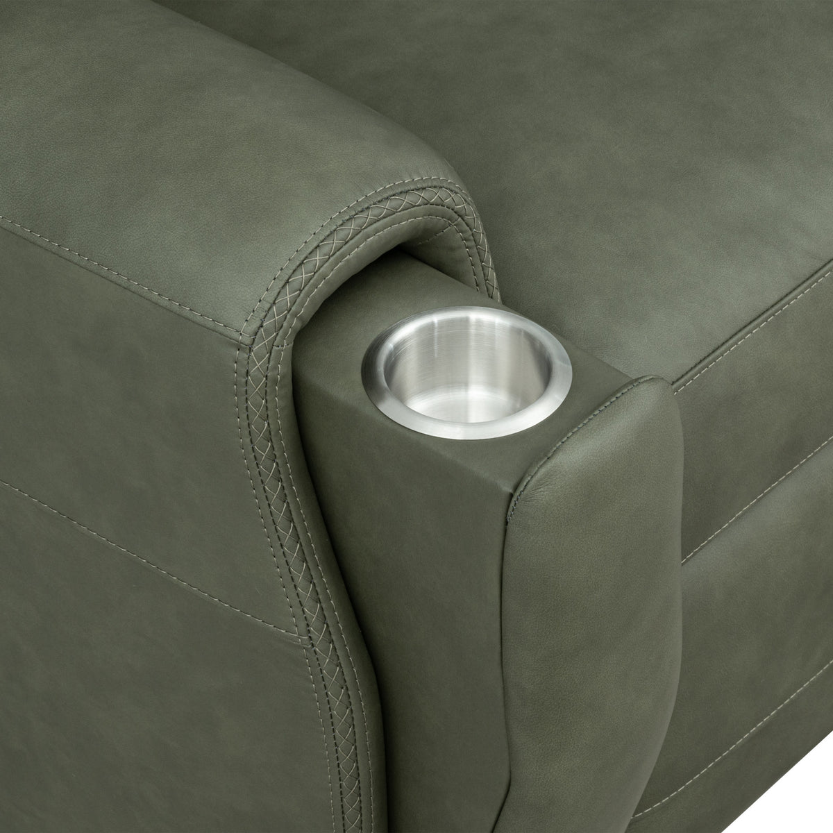 Felix Leather Power Recliner with Power Headrest, Lumbar, Heat & Massage