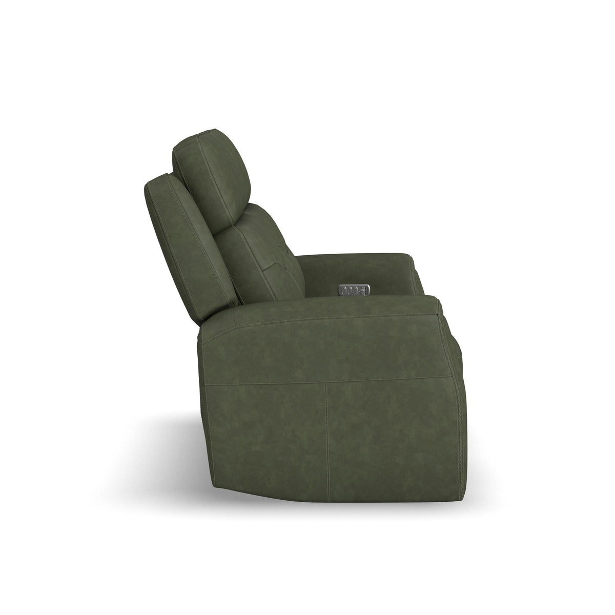 Felix Leather Power Reclining Loveseat with Power Headrest, Lumbar, Heat & Massage