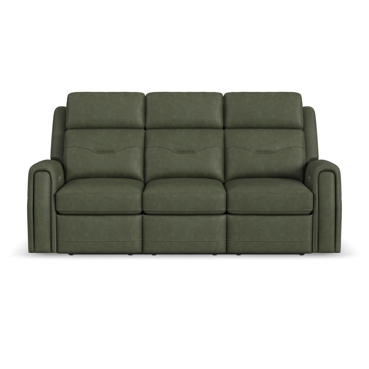 Felix Leather Power Reclining Sofa with Power Headrest, Lumbar, Heat & Massage