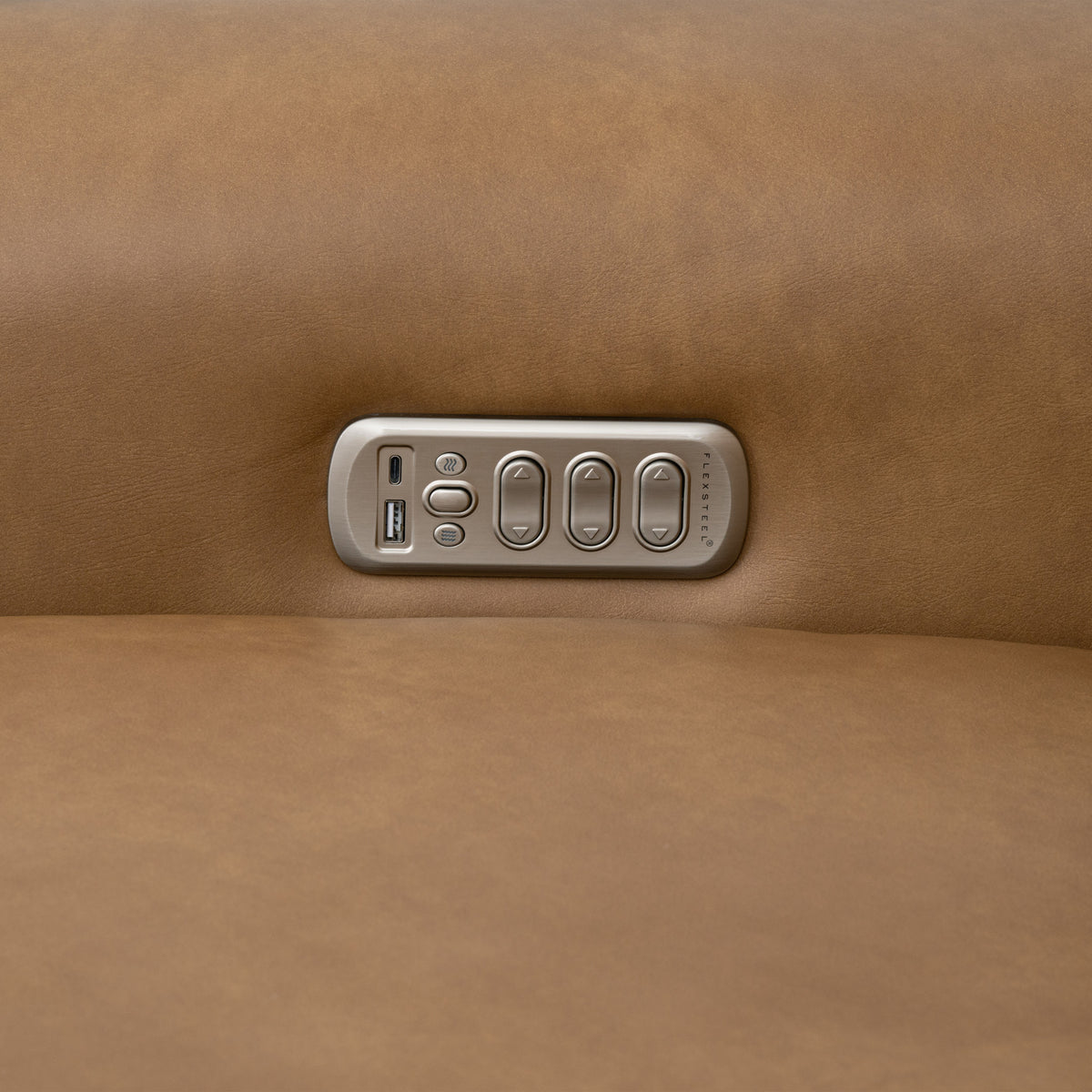 Felix Leather Power Reclining Sofa with Power Headrest, Lumbar, Heat & Massage