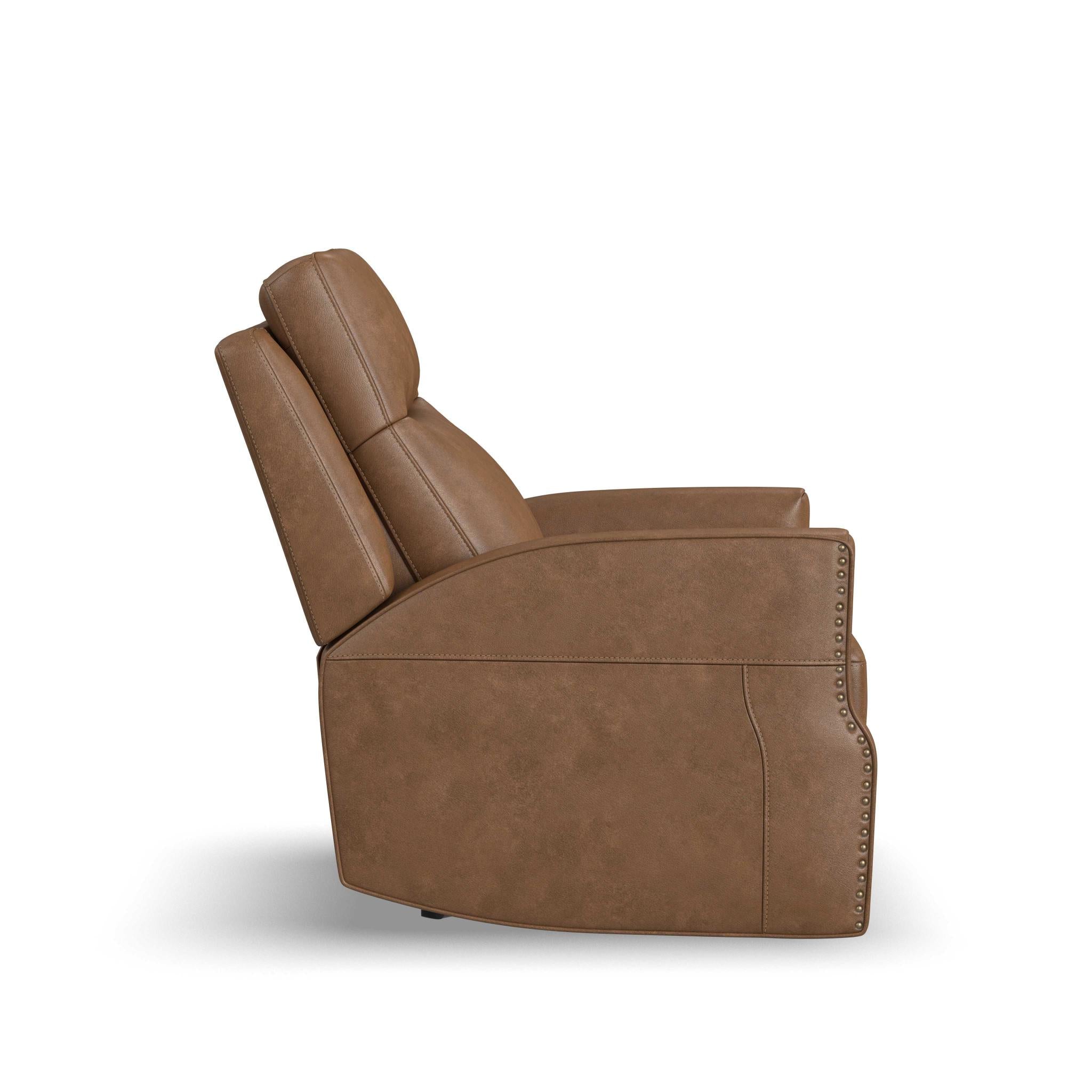 Maxwell Cedar Leather Power Gliding Recliner with Power Headrest