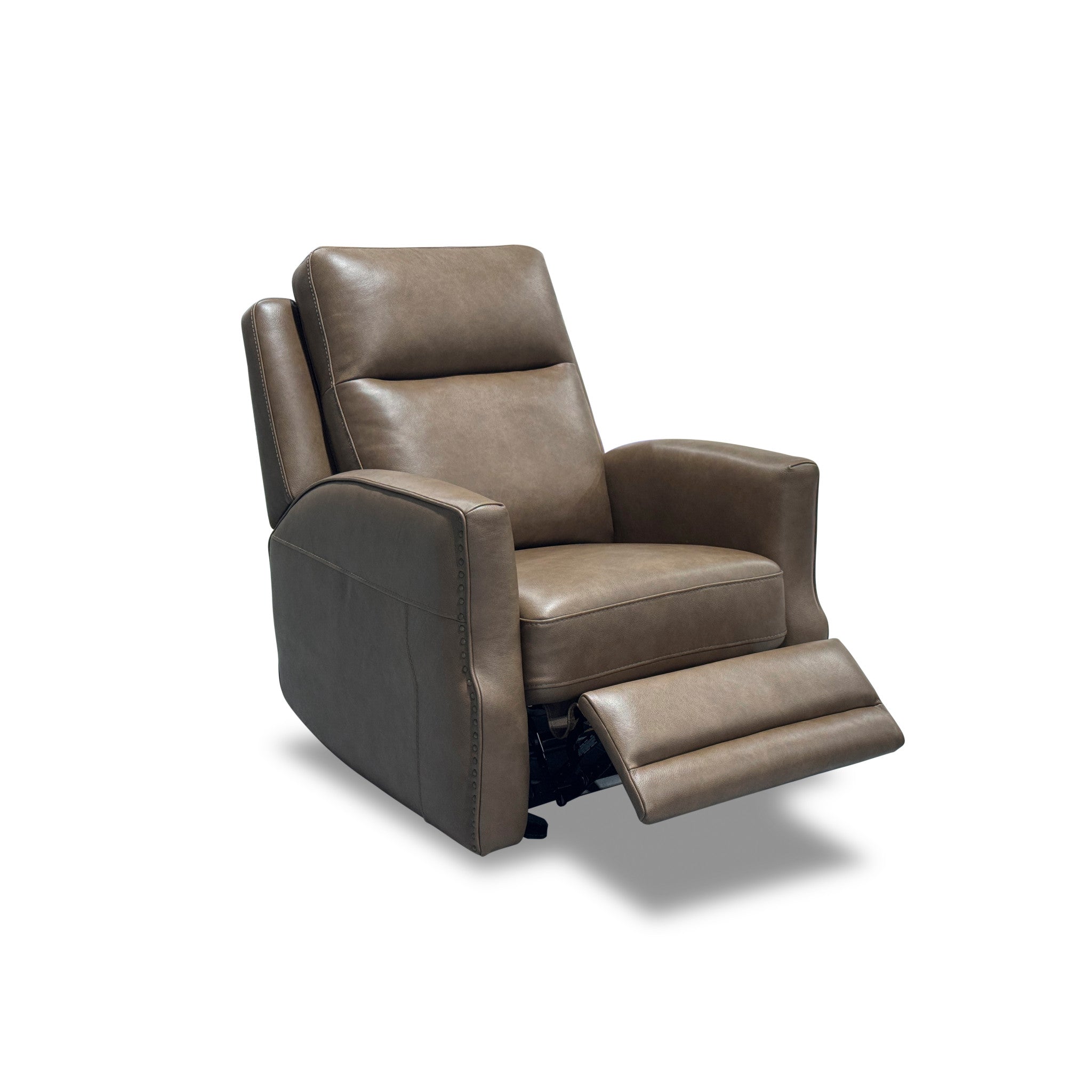 Maxwell Cedar Leather Power Gliding Recliner with Power Headrest