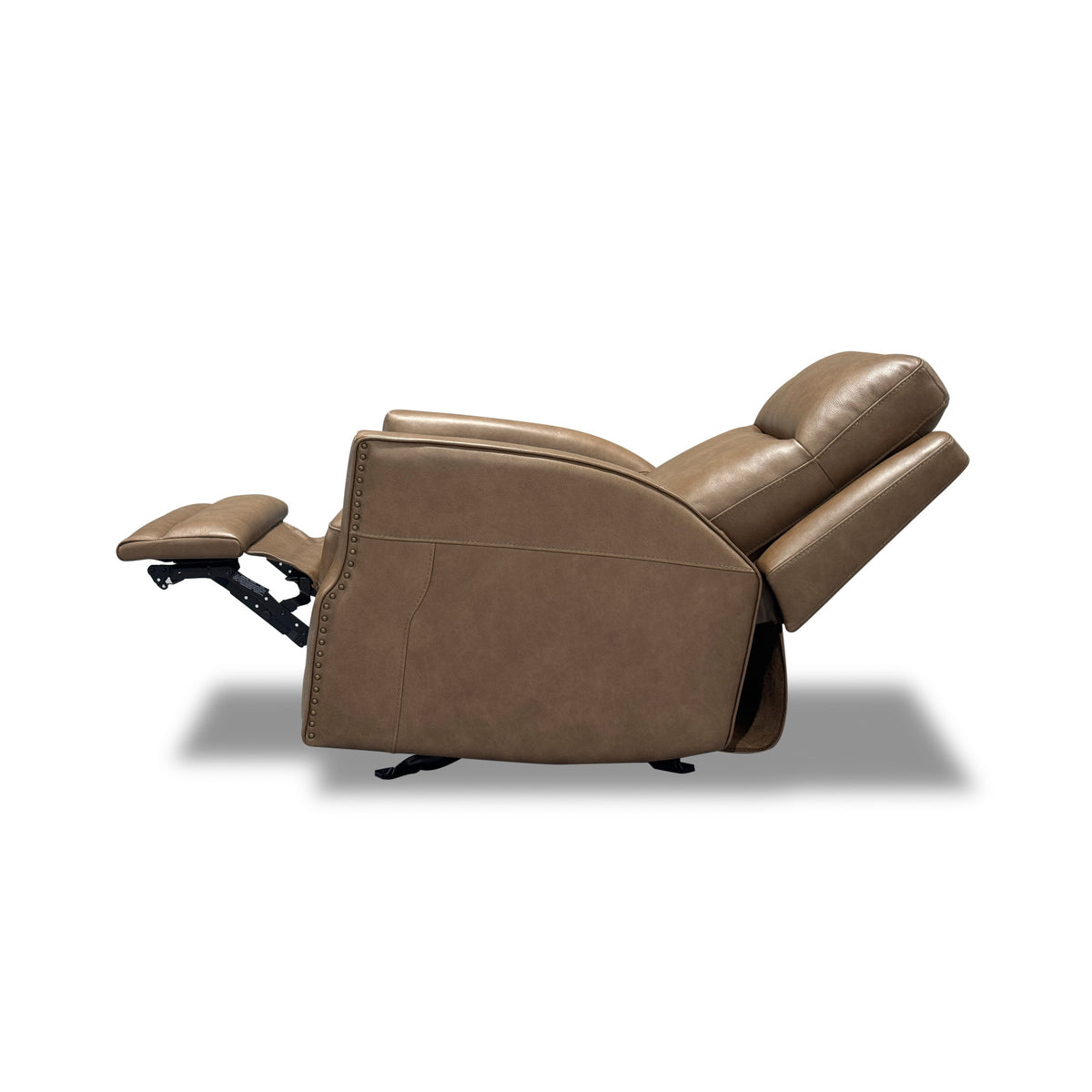 Maxwell Leather Power Gliding Recliner with Power Headrest and Lumbar