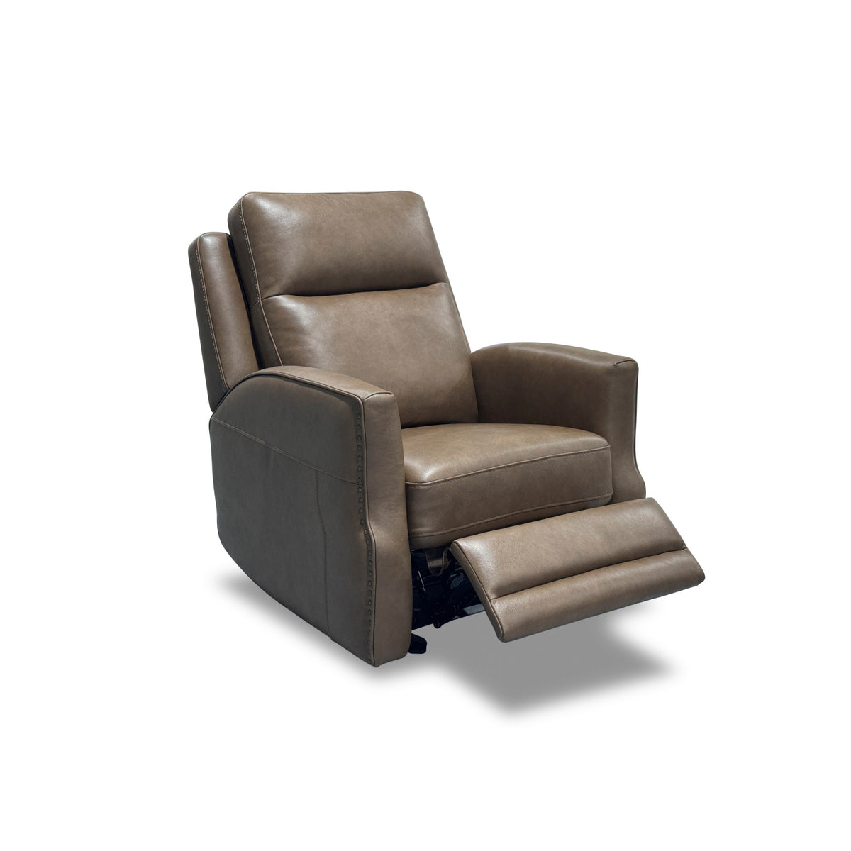Maxwell Leather Power Gliding Recliner with Power Headrest and Lumbar