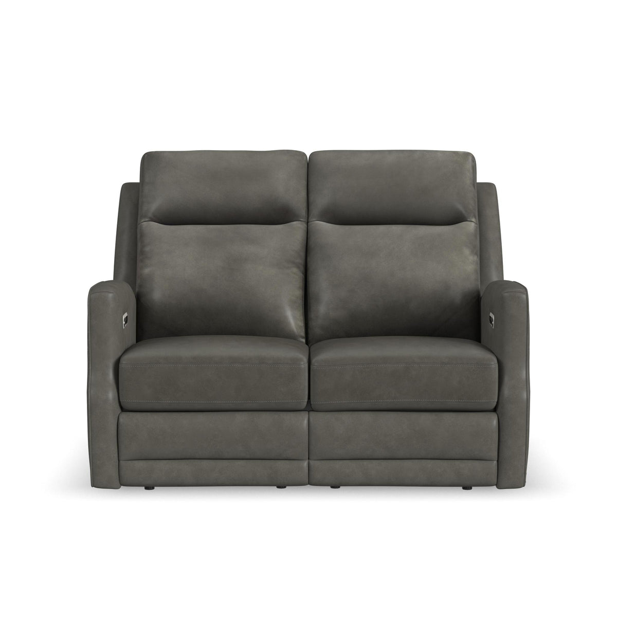 Maxwell Leather Power Reclining Loveseat with Power Headrests and Lumbar