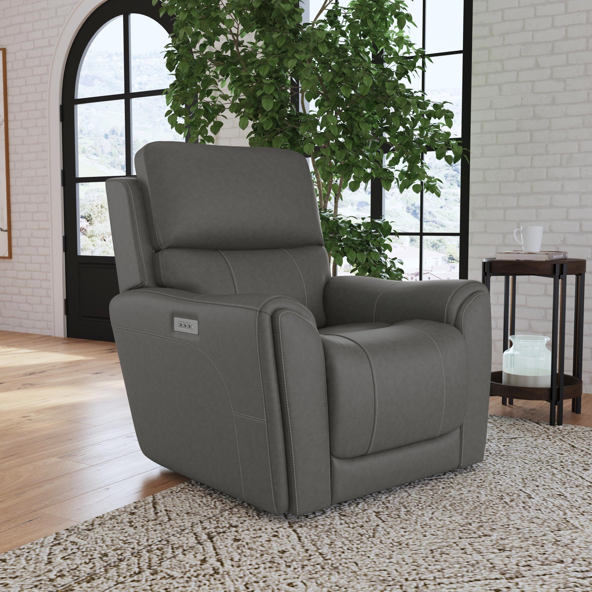 Carter Fabric Power Recliner with Power Headrest & Lumbar