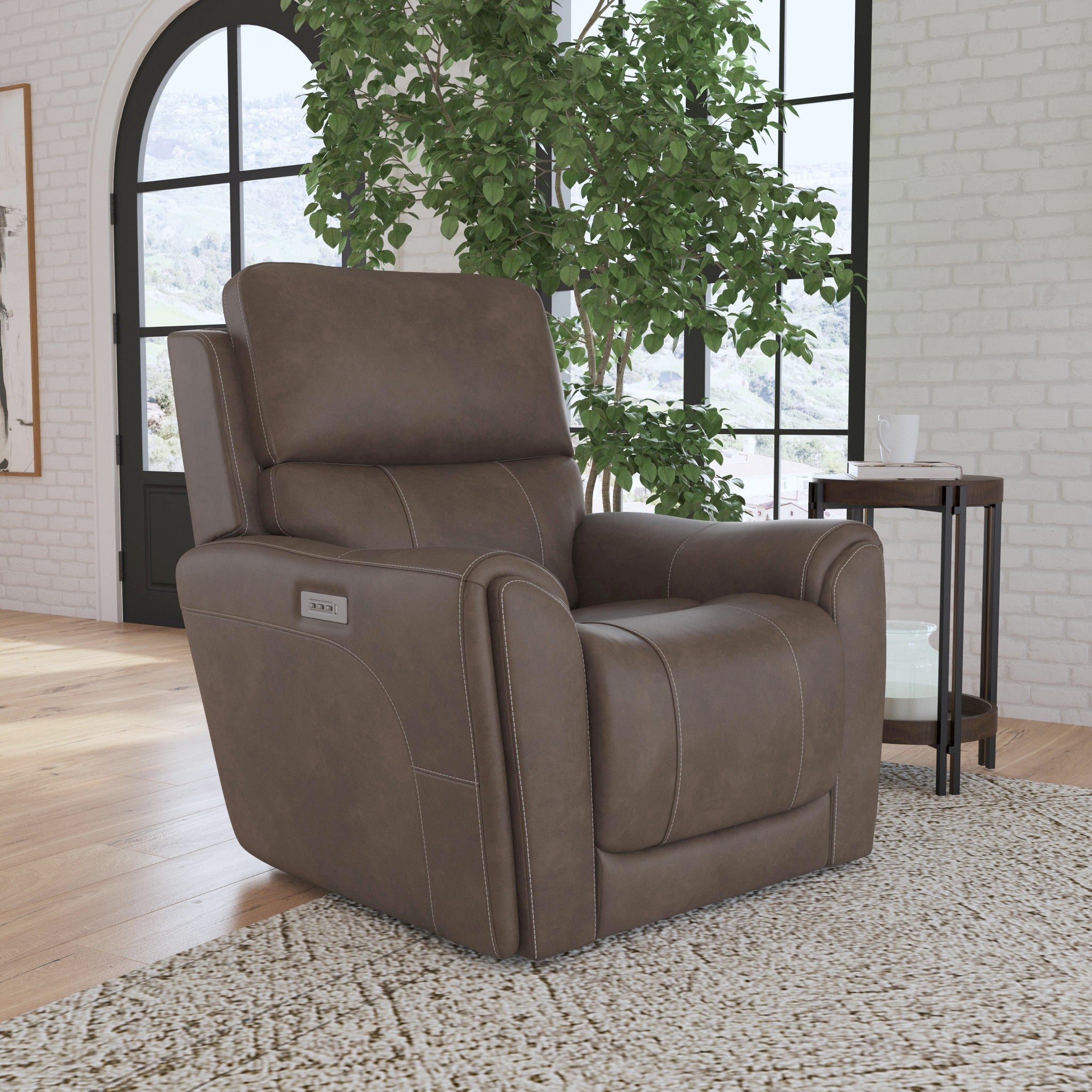Carter Fabric Power Recliner with Power Headrest & Lumbar