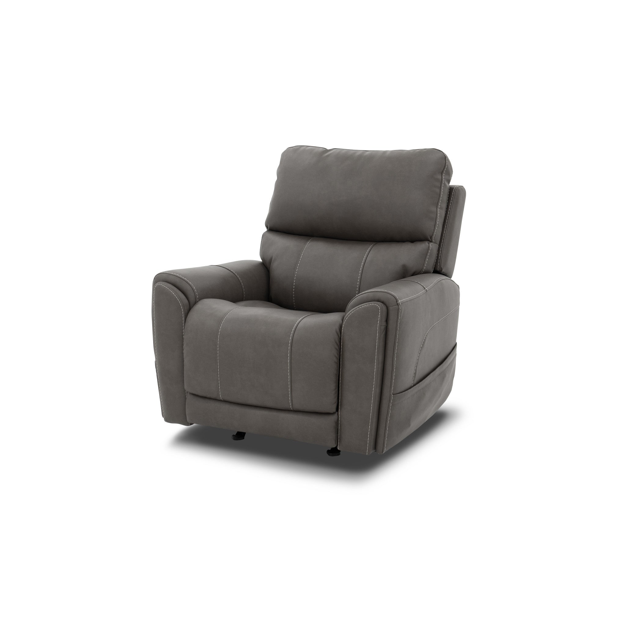 Carter Fabric Power Rocking Recliner with Power Headrest, Lumbar, Heat & Massage