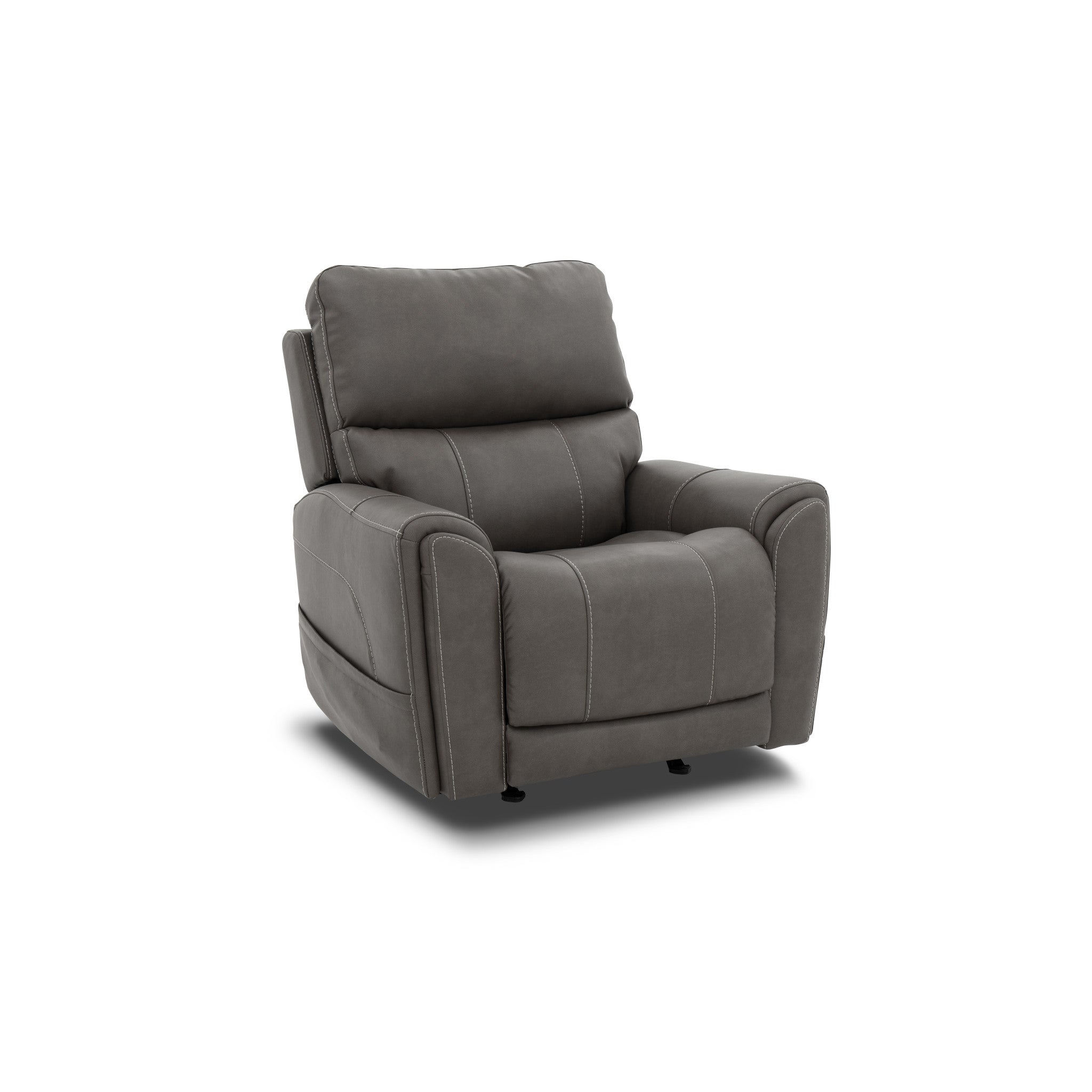 Carter Fabric Power Rocking Recliner with Power Headrest, Lumbar, Heat & Massage