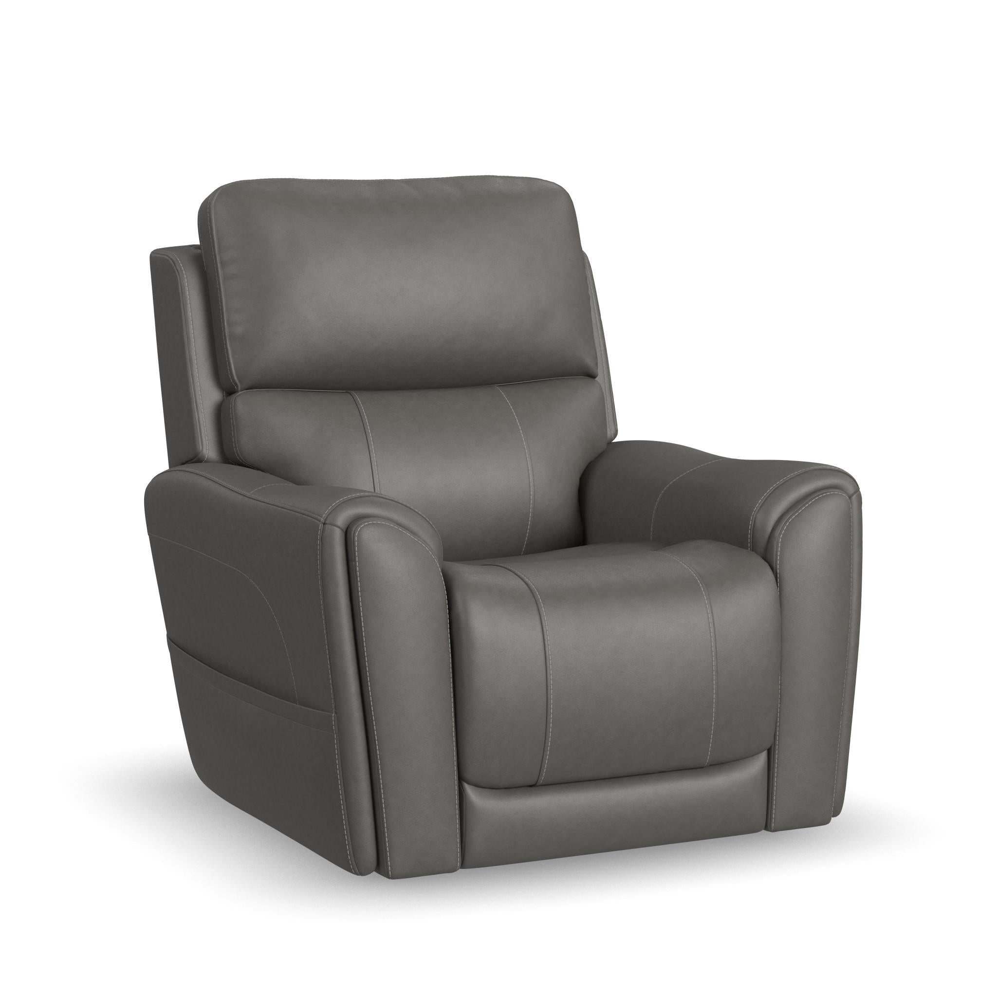 Carter Smoke Fabric Power Lift Recliner with Power Headrest