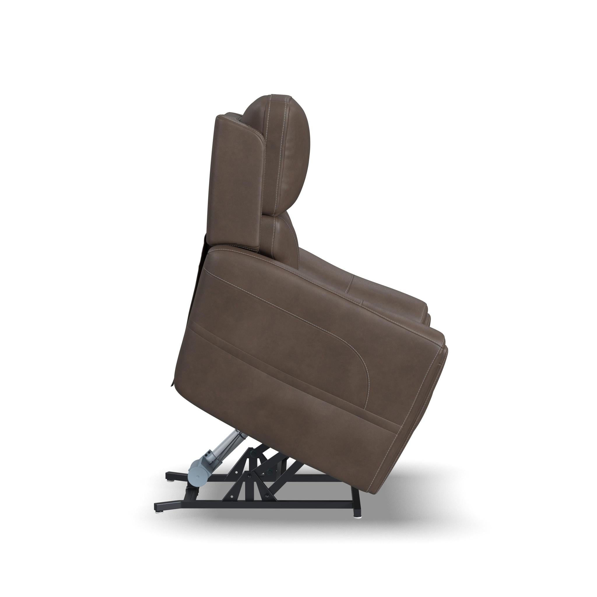 Carter Fabric Power Lift Recliner with Power Headrest, Lumbar, Heat & Massage