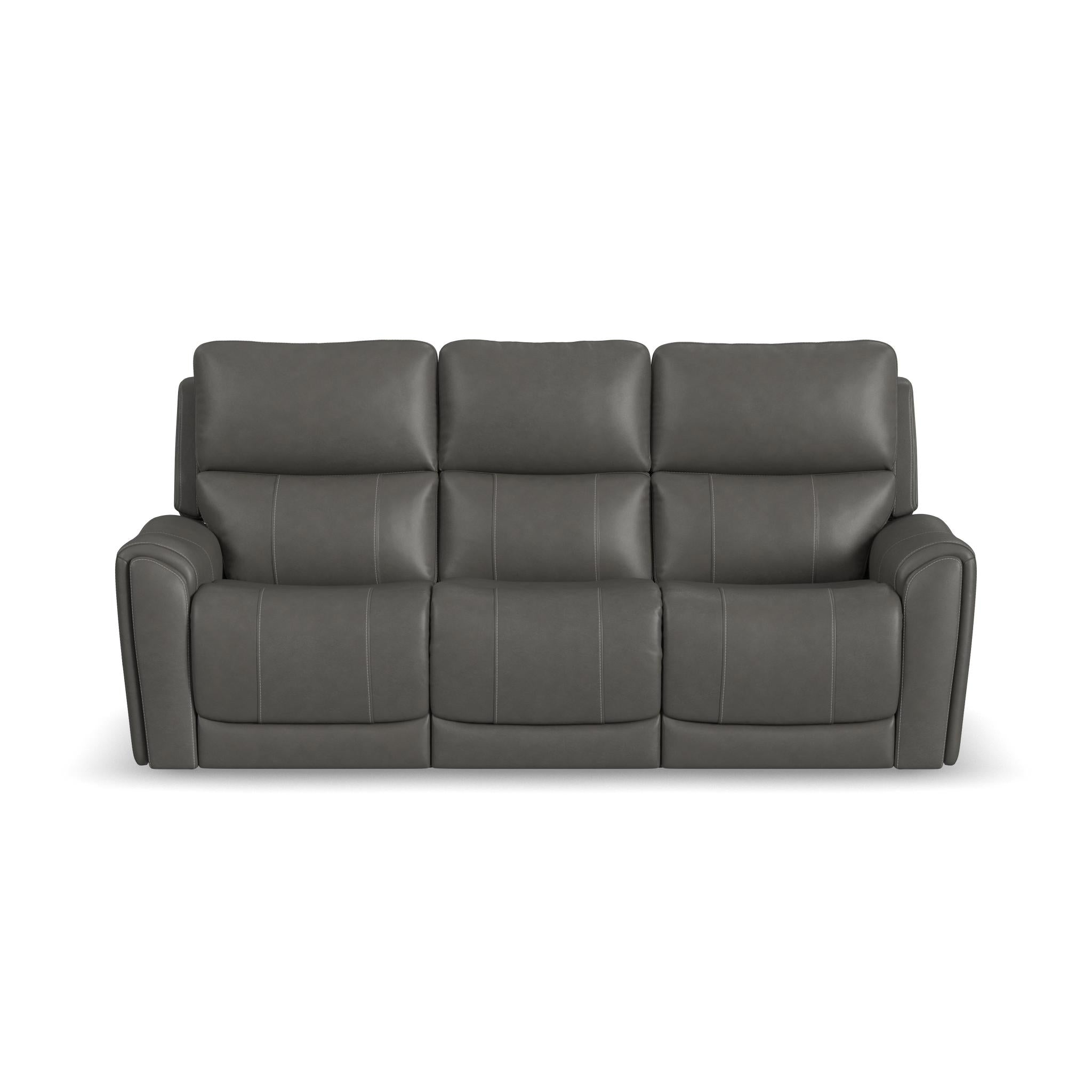 Carter Fabric Power Reclining Sofa with Console & Power Headrests & Lumbar