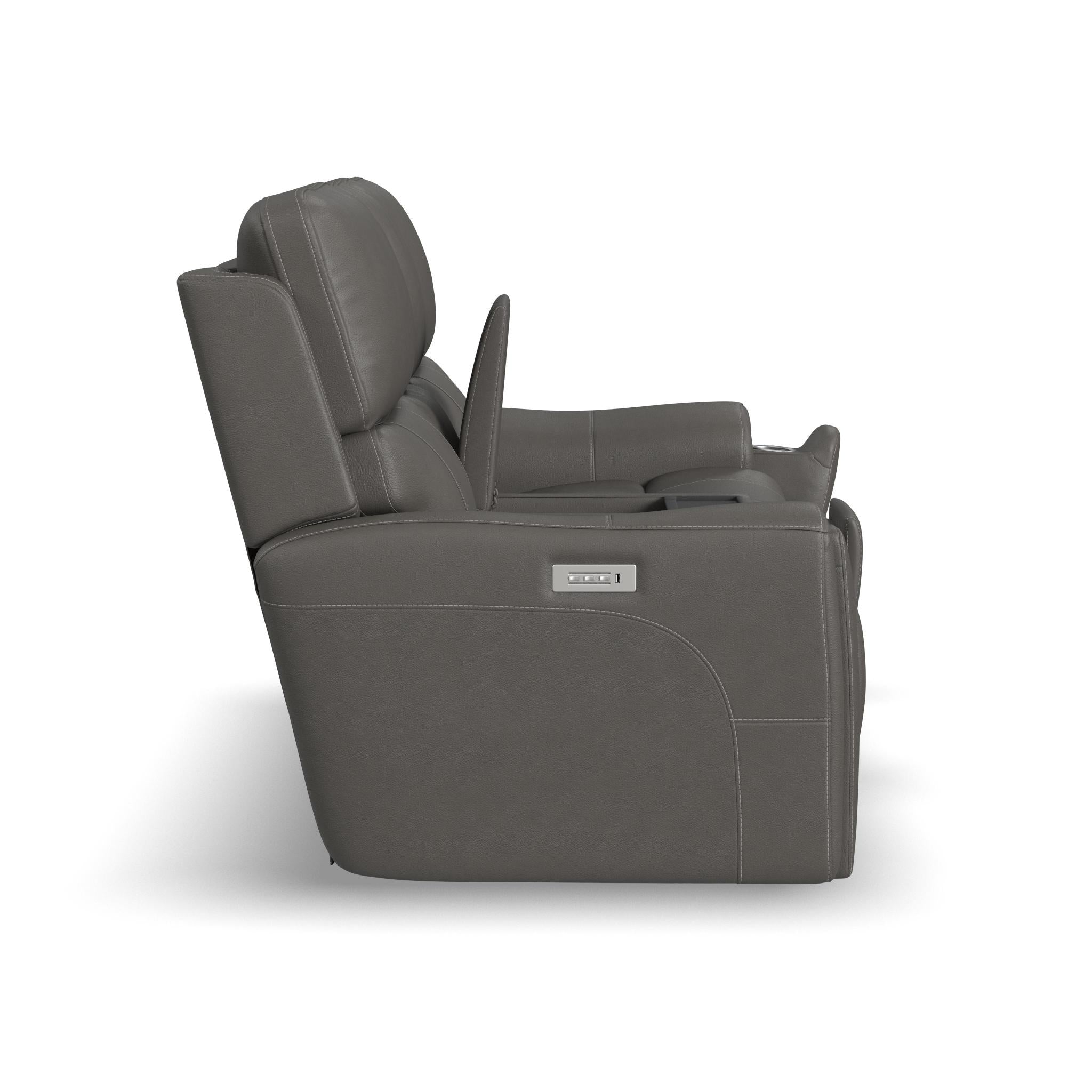 Carter Fabric Power Reclining Loveseat with Console & Power Headrests & Lumbar