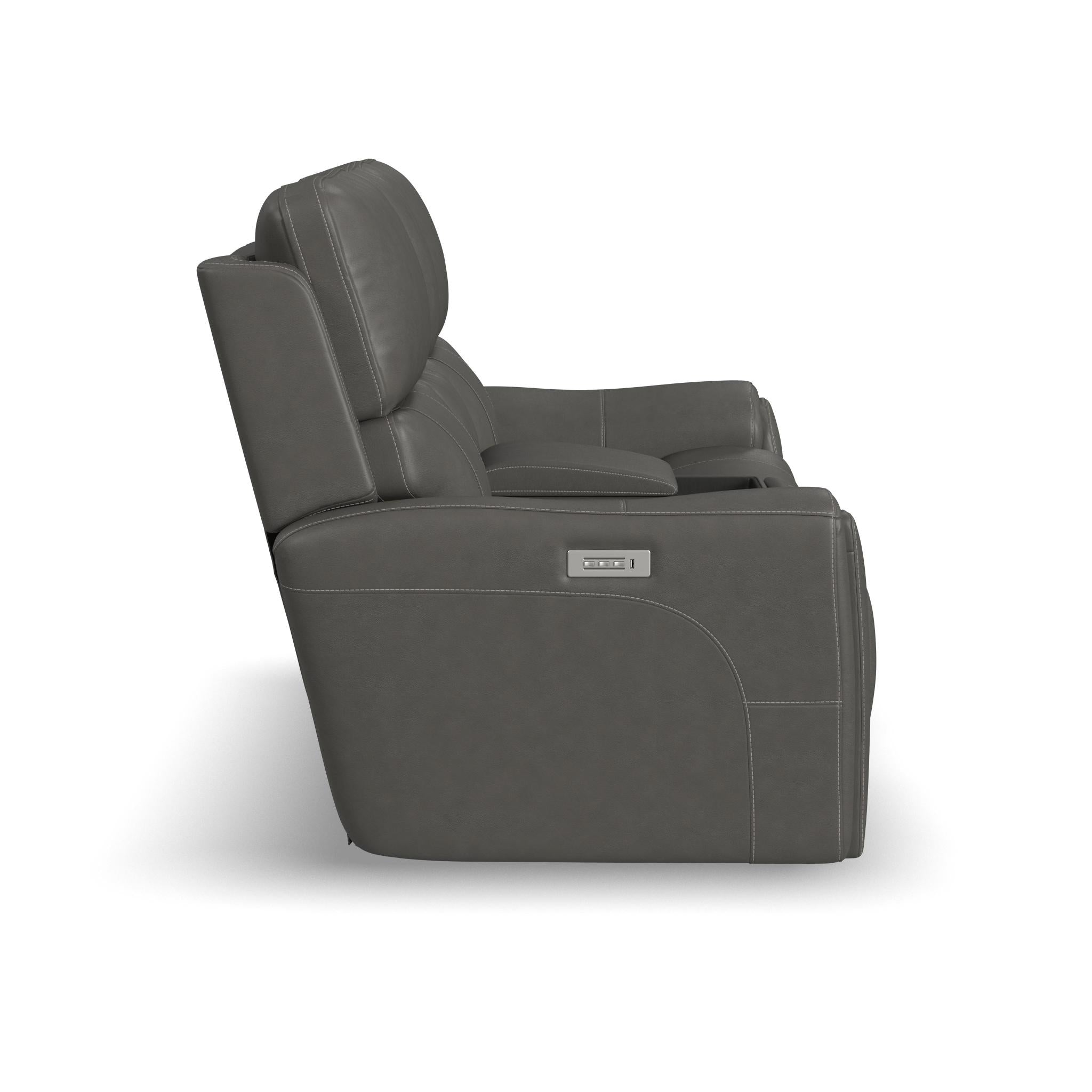 Carter Fabric Power Reclining Loveseat with Console & Power Headrests & Lumbar