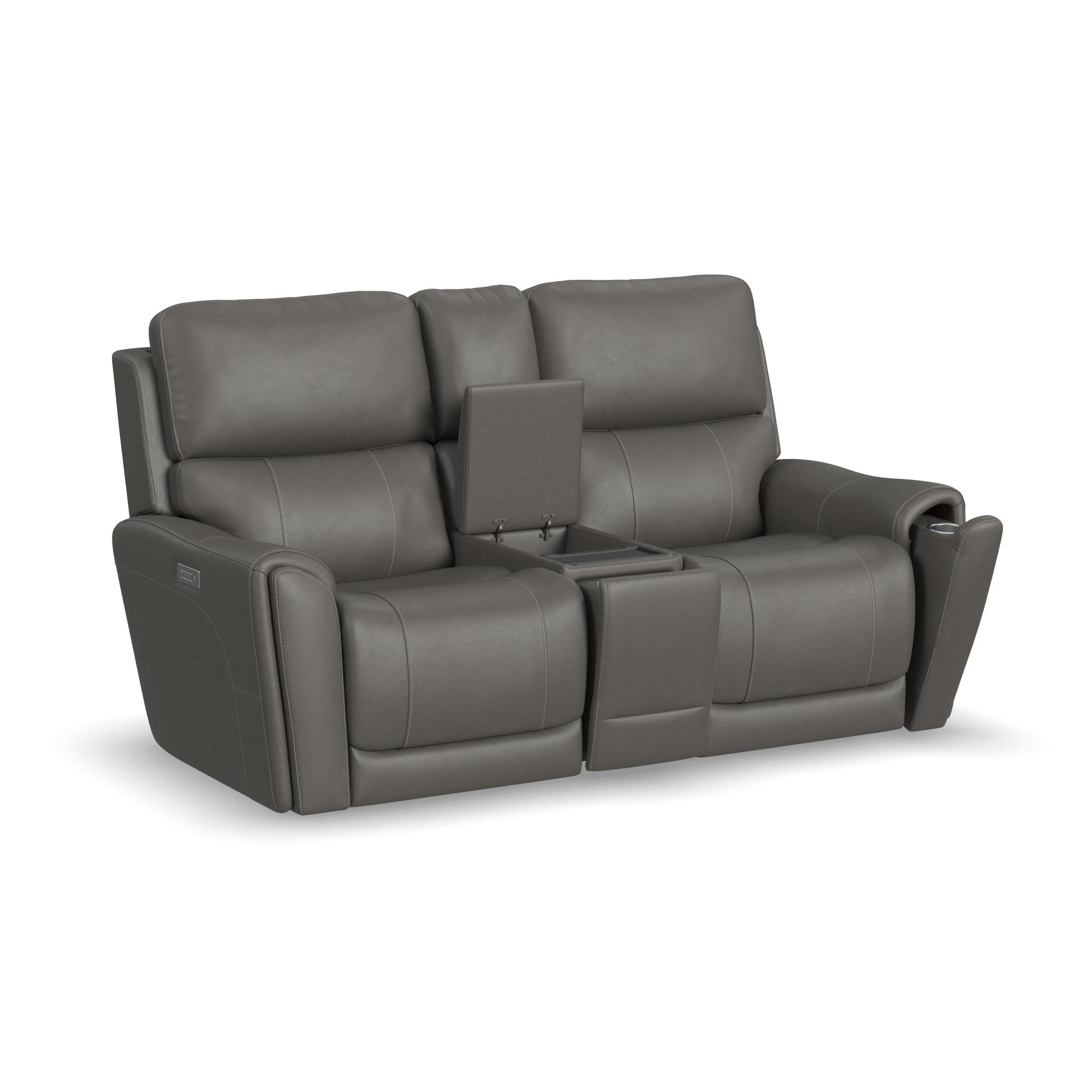 Carter Fabric Power Reclining Loveseat with Console & Power Headrests & Lumbar