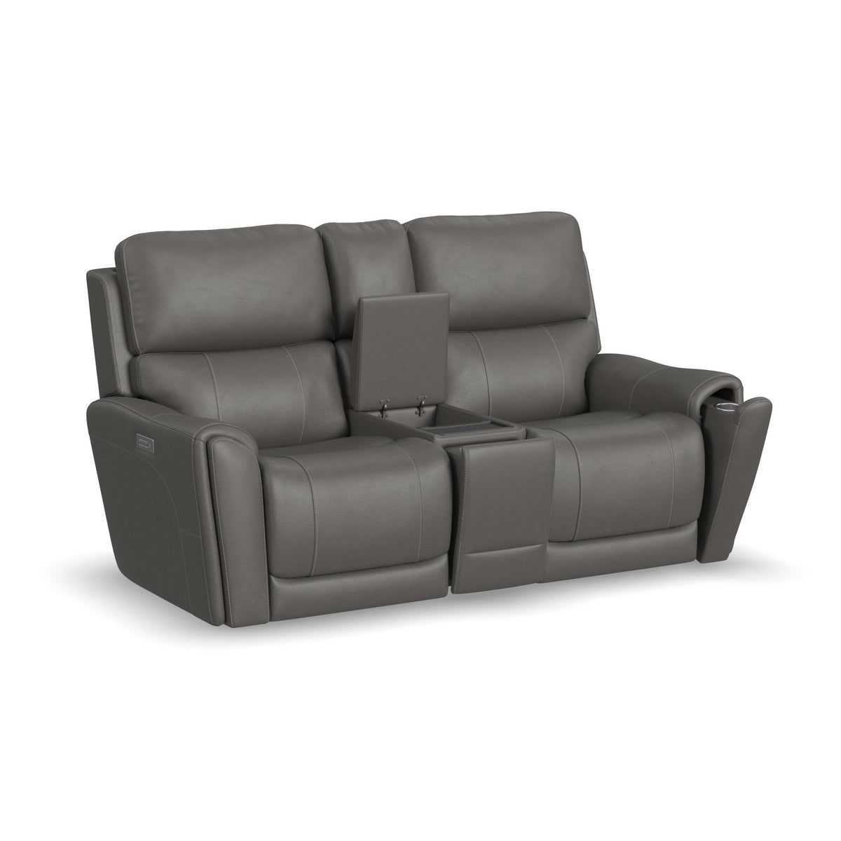 Carter Fabric Power Reclining Loveseat with Console & Power Headrests & Lumbar