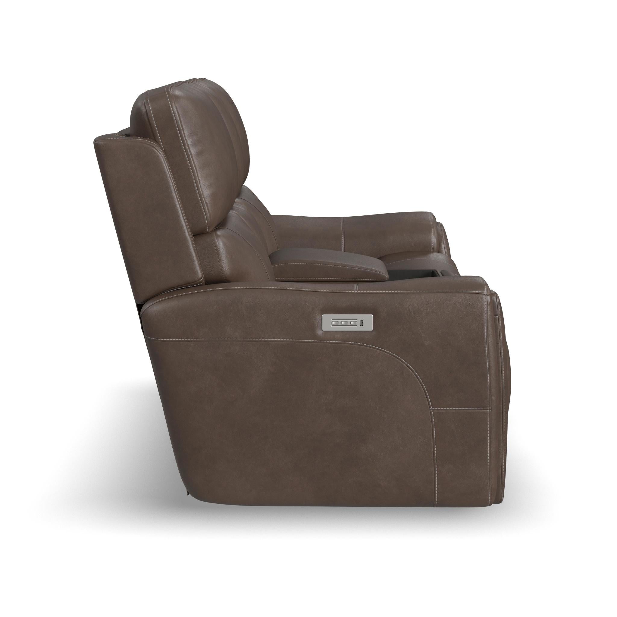 Carter Fabric Power Reclining Loveseat with Console & Power Headrests & Lumbar
