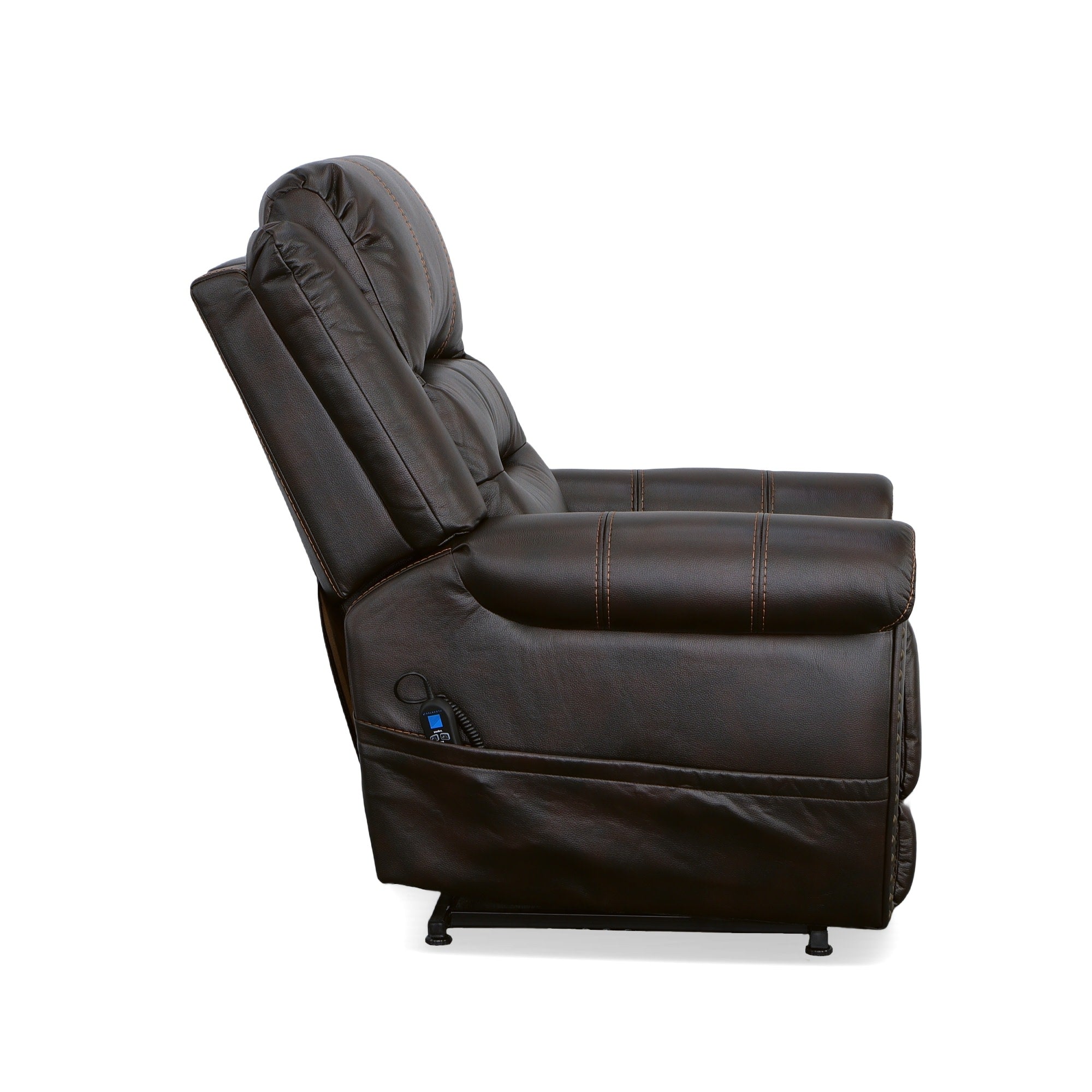 Oscar Molasses Fabric Power Lift Recliner with Right-Hand Control