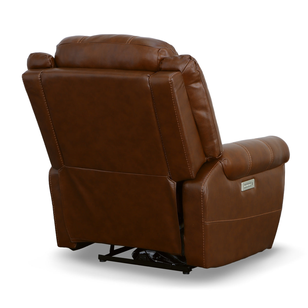 Oscar Grizzly Leather Power Recliner with Power Headrest & Lumbar