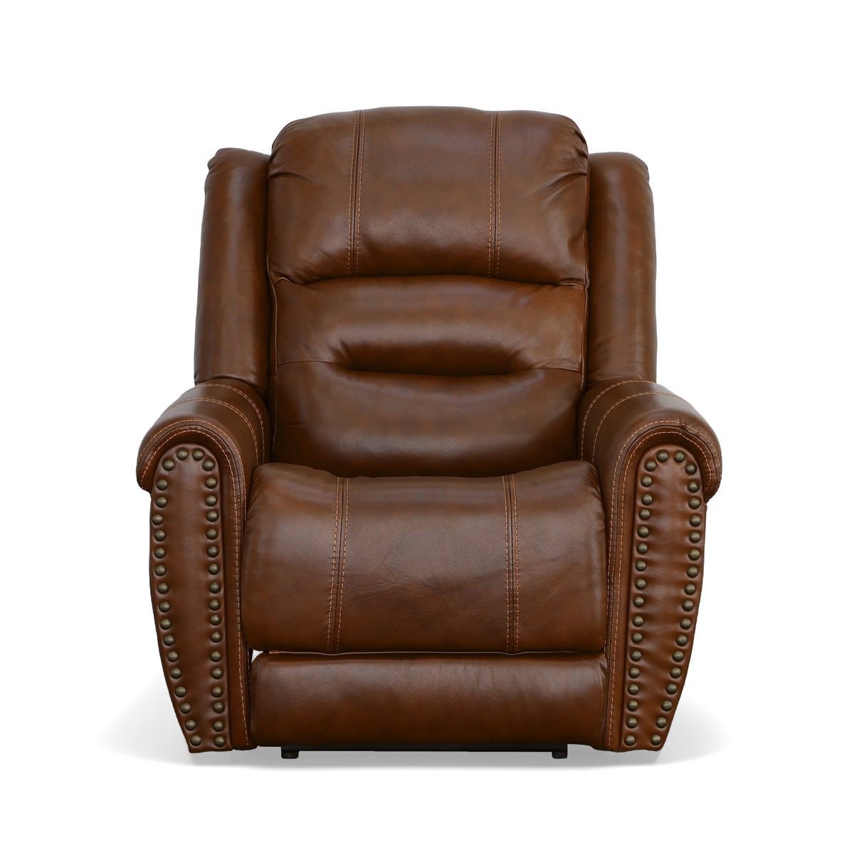Oscar Grizzly Leather Power Recliner with Power Headrest & Lumbar