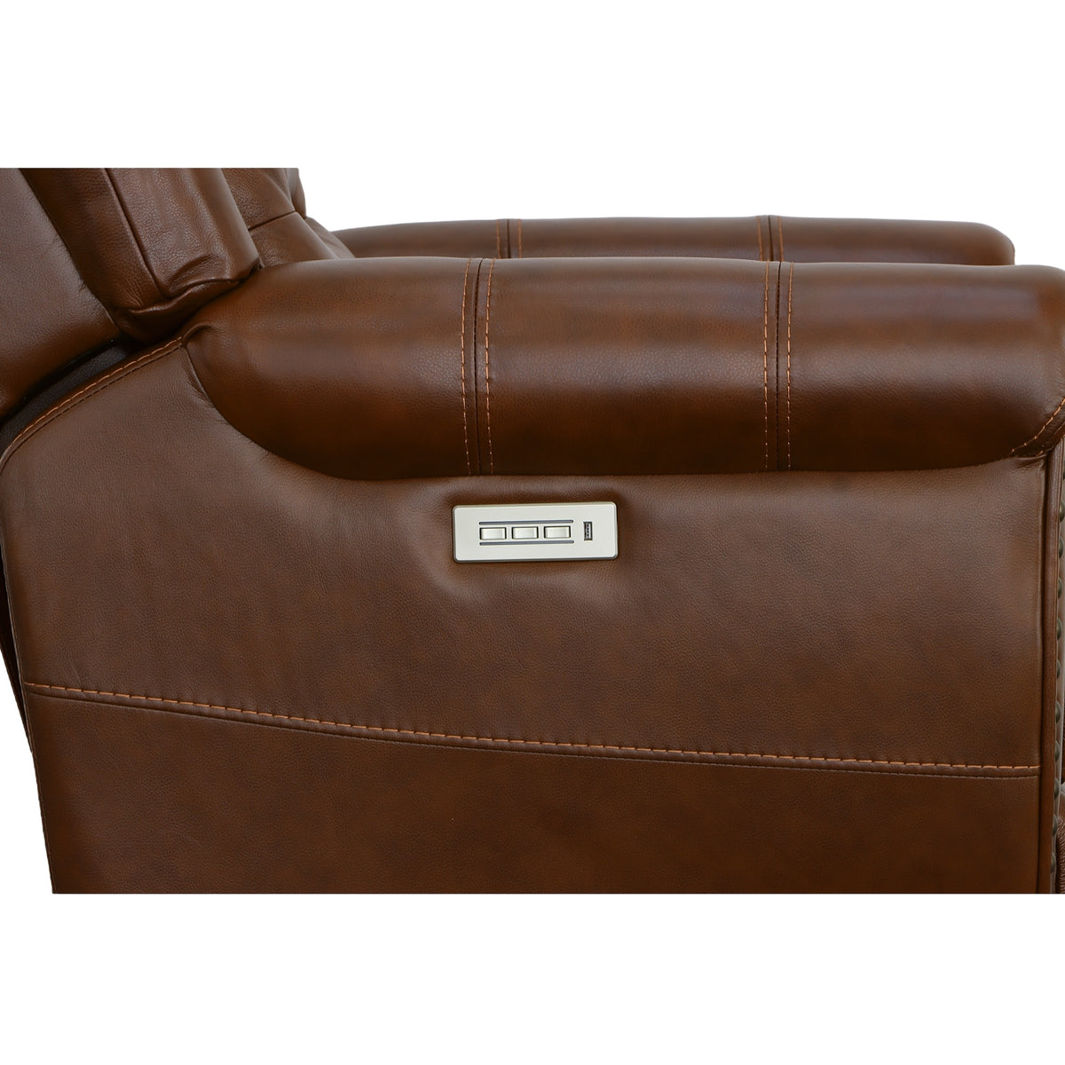 Oscar Grizzly Leather Power Recliner with Power Headrest & Lumbar