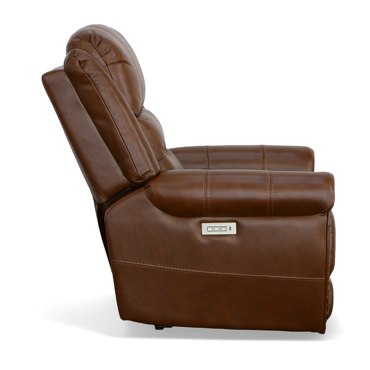 Oscar Grizzly Leather Power Recliner with Power Headrest & Lumbar