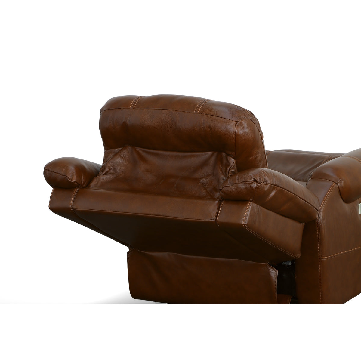 Oscar Grizzly Leather Power Recliner with Power Headrest & Lumbar
