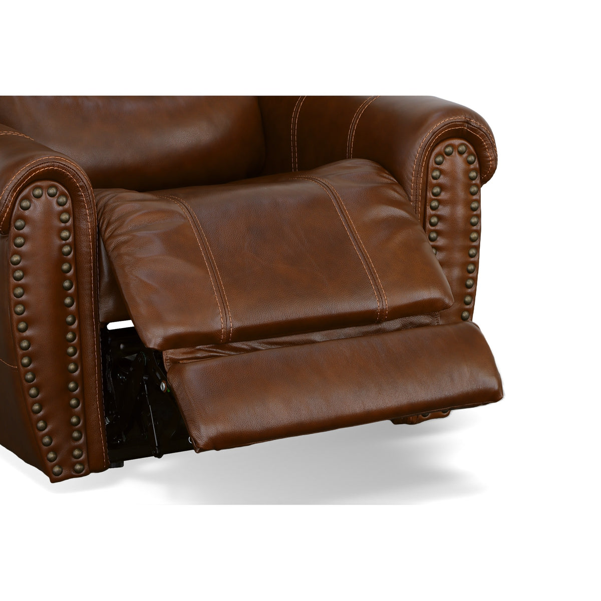 Oscar Grizzly Leather Power Recliner with Power Headrest & Lumbar