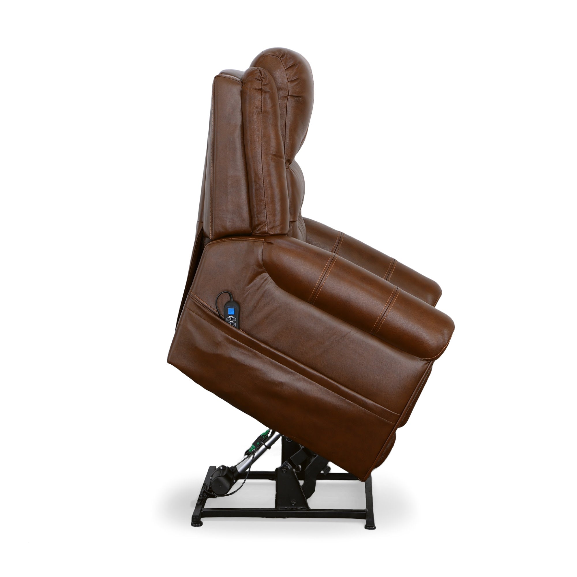 Oscar Grizzly Leather Power Lift Recliner with Right-Hand Control