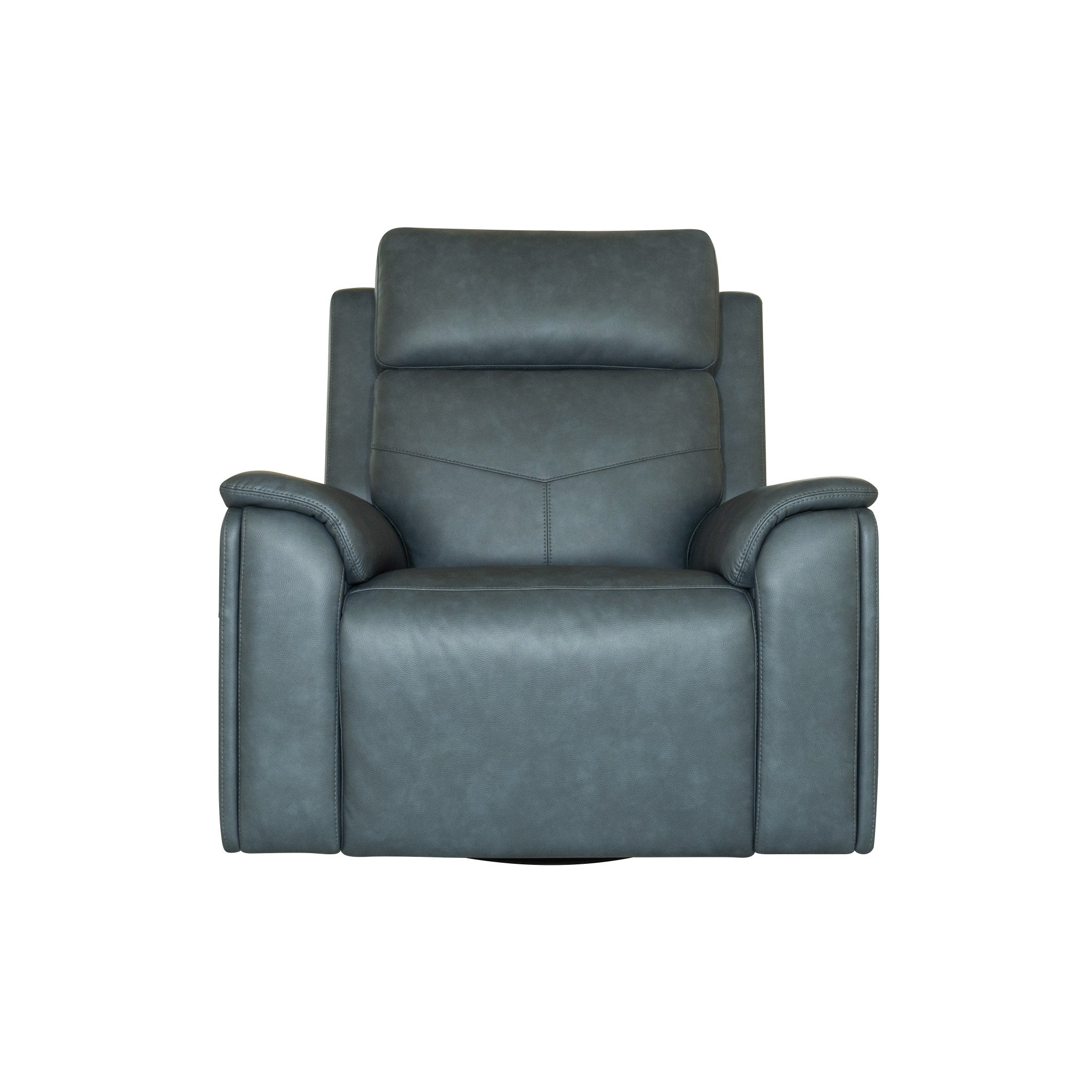 Vernon Fabric Power Swivel Gliding Recliner with Power Headrest, Lumbar, Heat & Massage