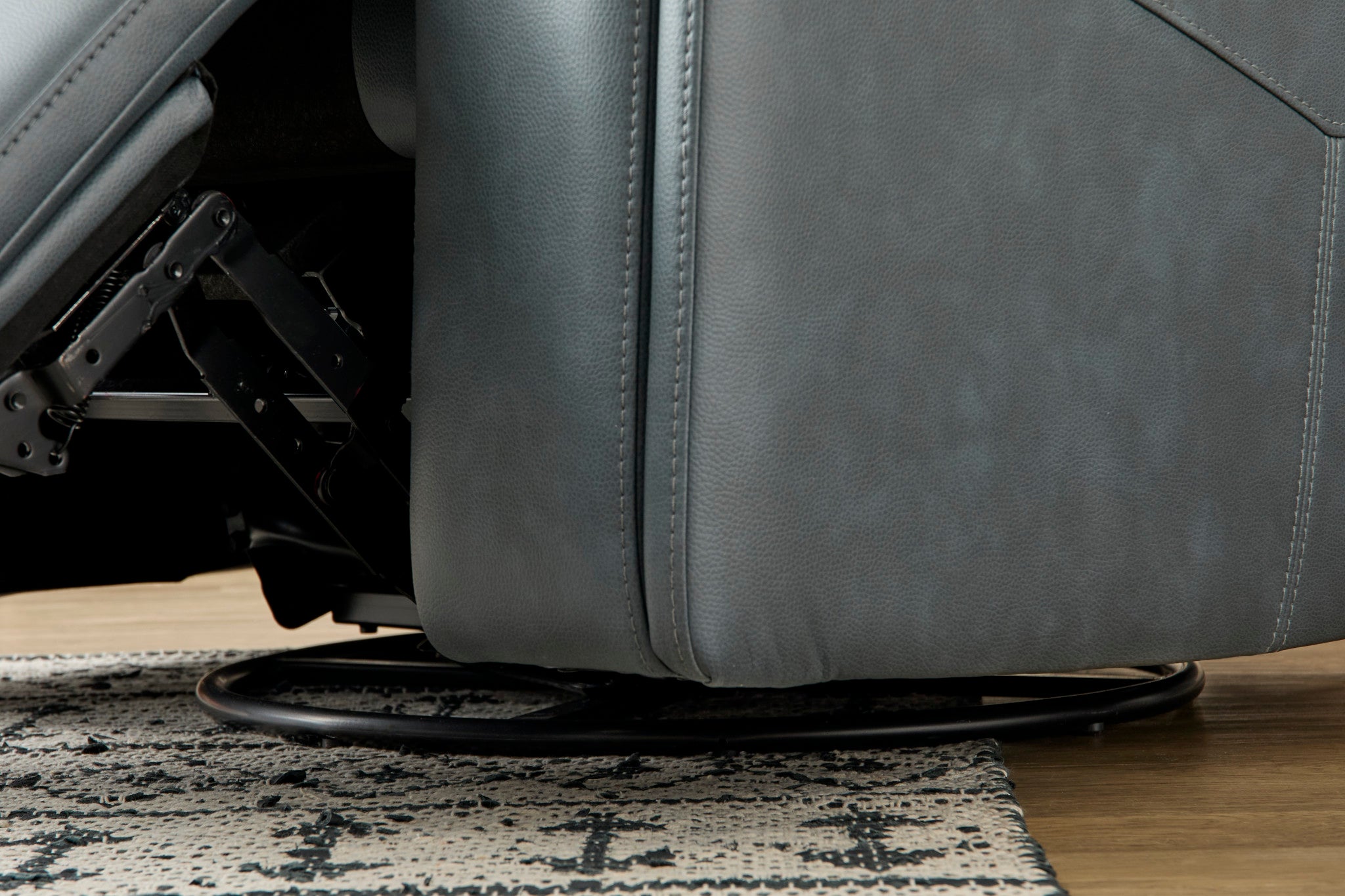 Vernon Fabric Power Swivel Gliding Recliner with Power Headrest, Lumbar, Heat & Massage