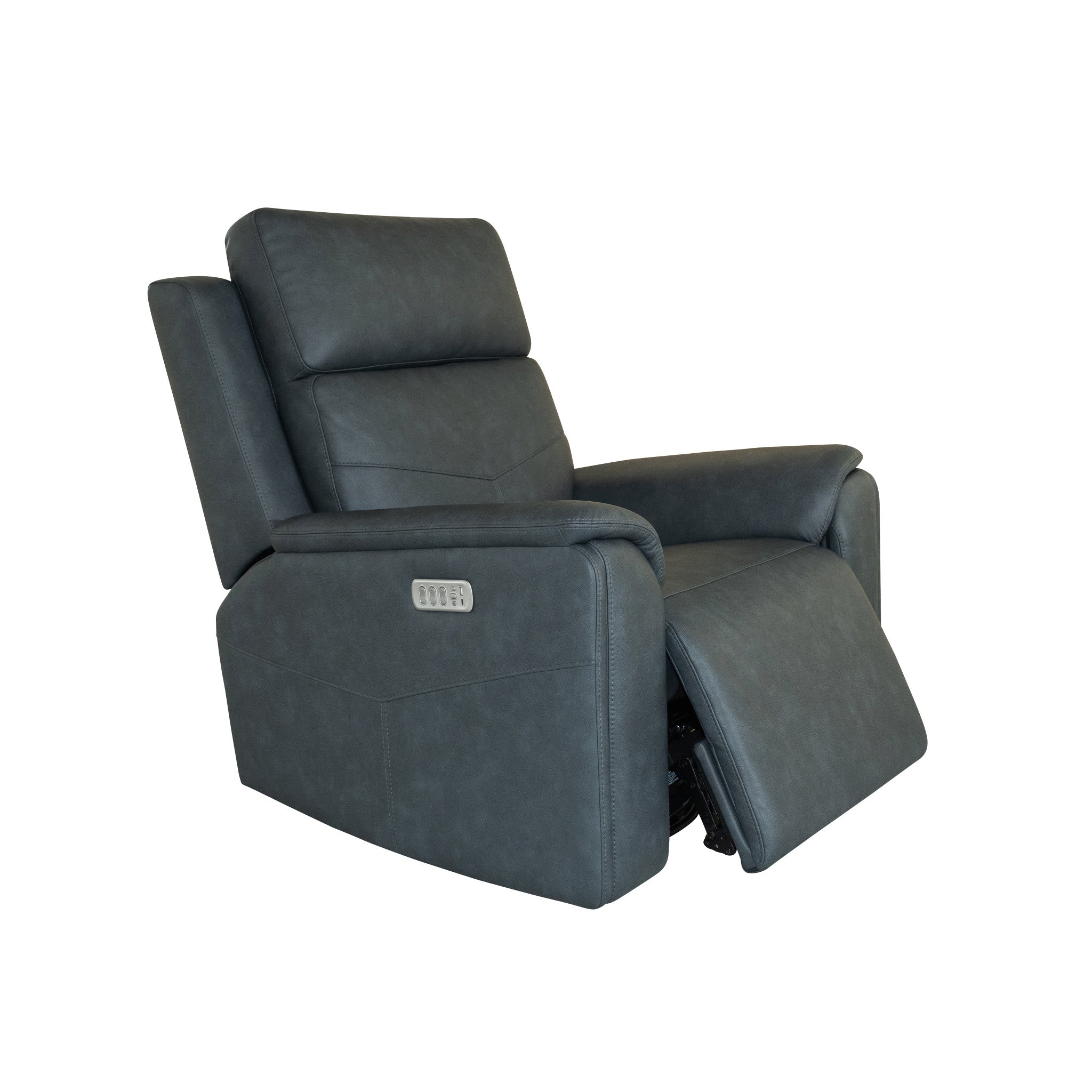 Vernon Fabric Power Swivel Gliding Recliner with Power Headrest, Lumbar, Heat & Massage