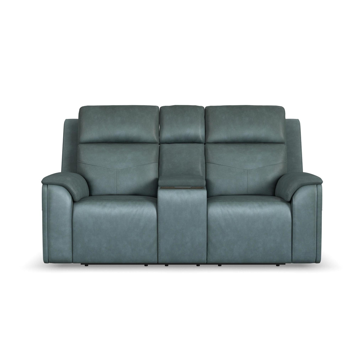 Vernon Fabric Power Reclining Loveseat with Console, Power Headrests, Lumbar, Heat & Massage