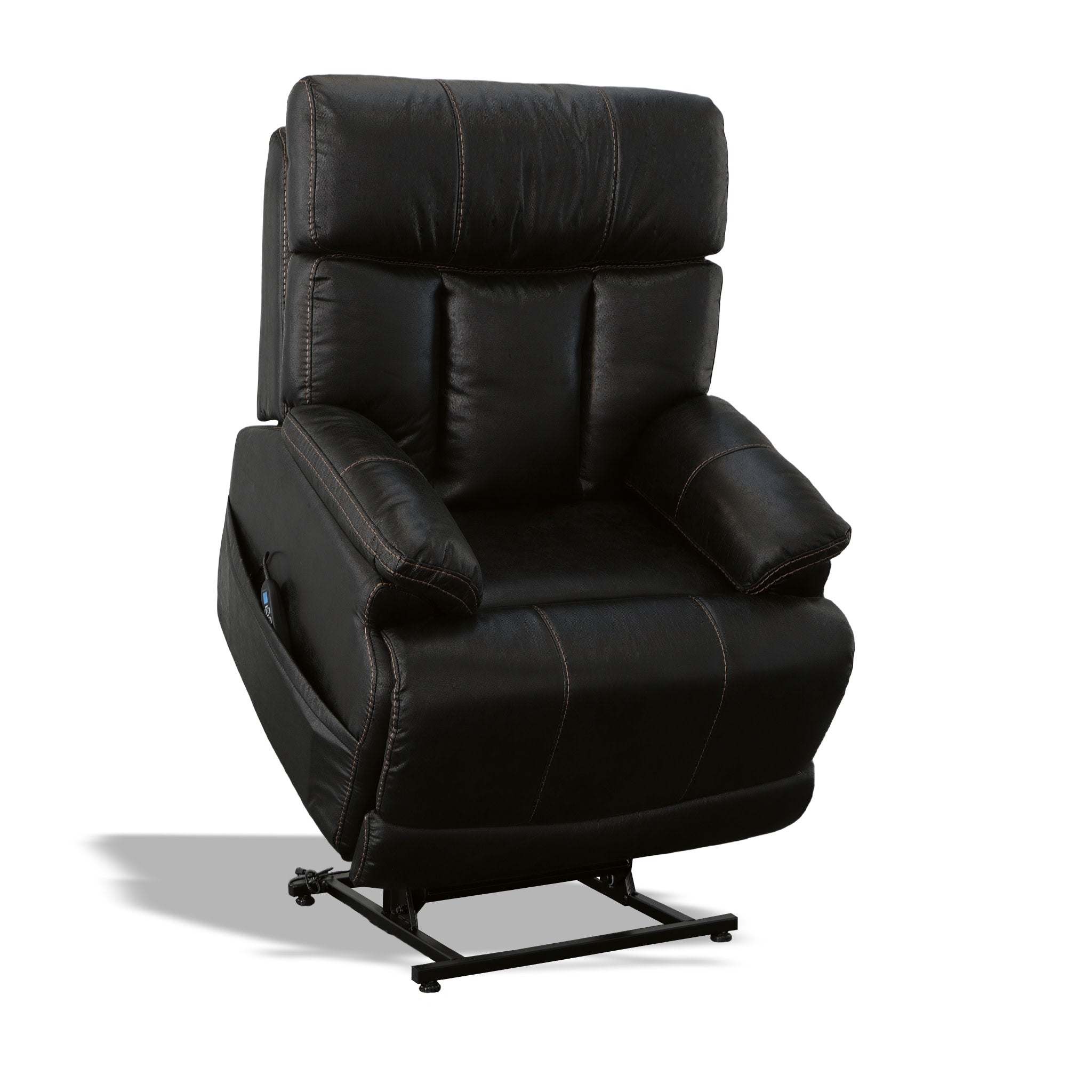 美品  Powerlift ブラック 24cm Clive Peppercorn Fabric Power Lift Recliner with Power Headrest