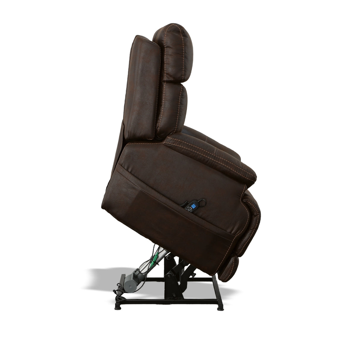 Clive Fabric Power Lift Recliner with Power Headrest & Lumbar