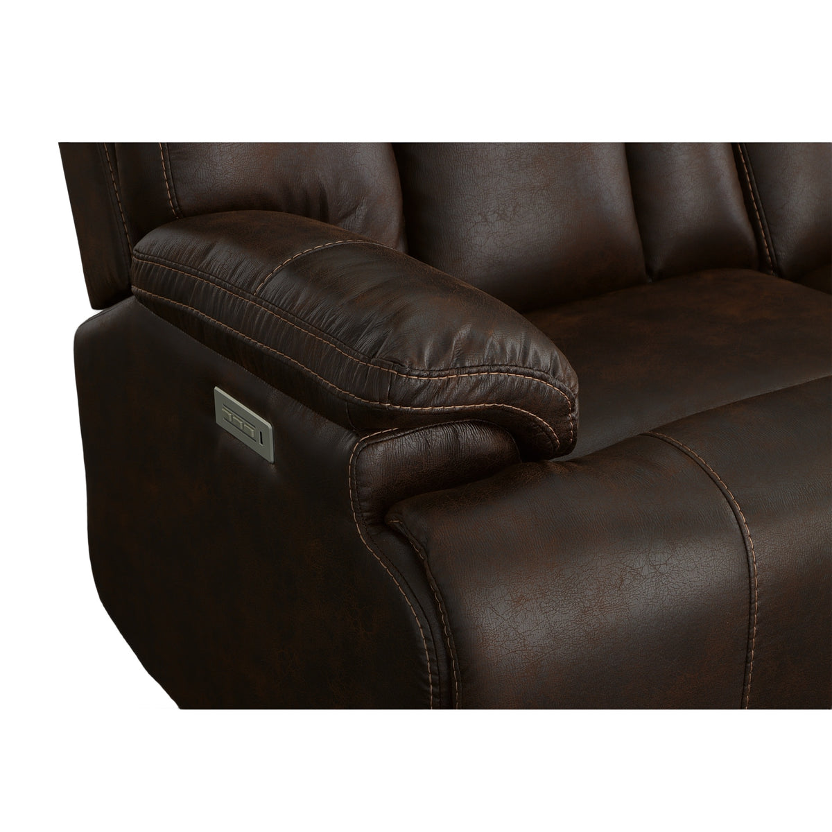 Clive Fabric Power Reclining Loveseat with Power Headrests & Lumbar