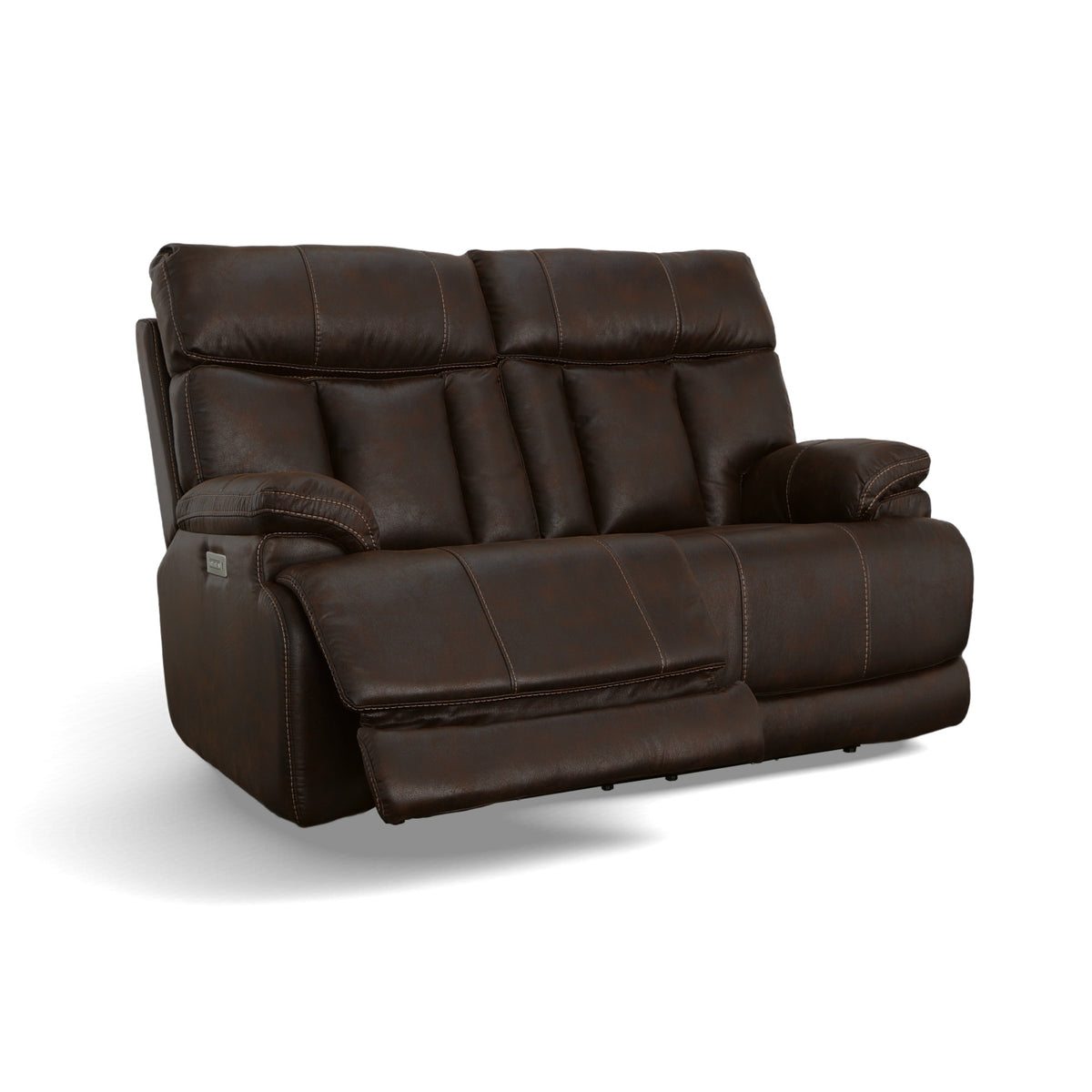 Clive Fabric Power Reclining Loveseat with Power Headrests & Lumbar