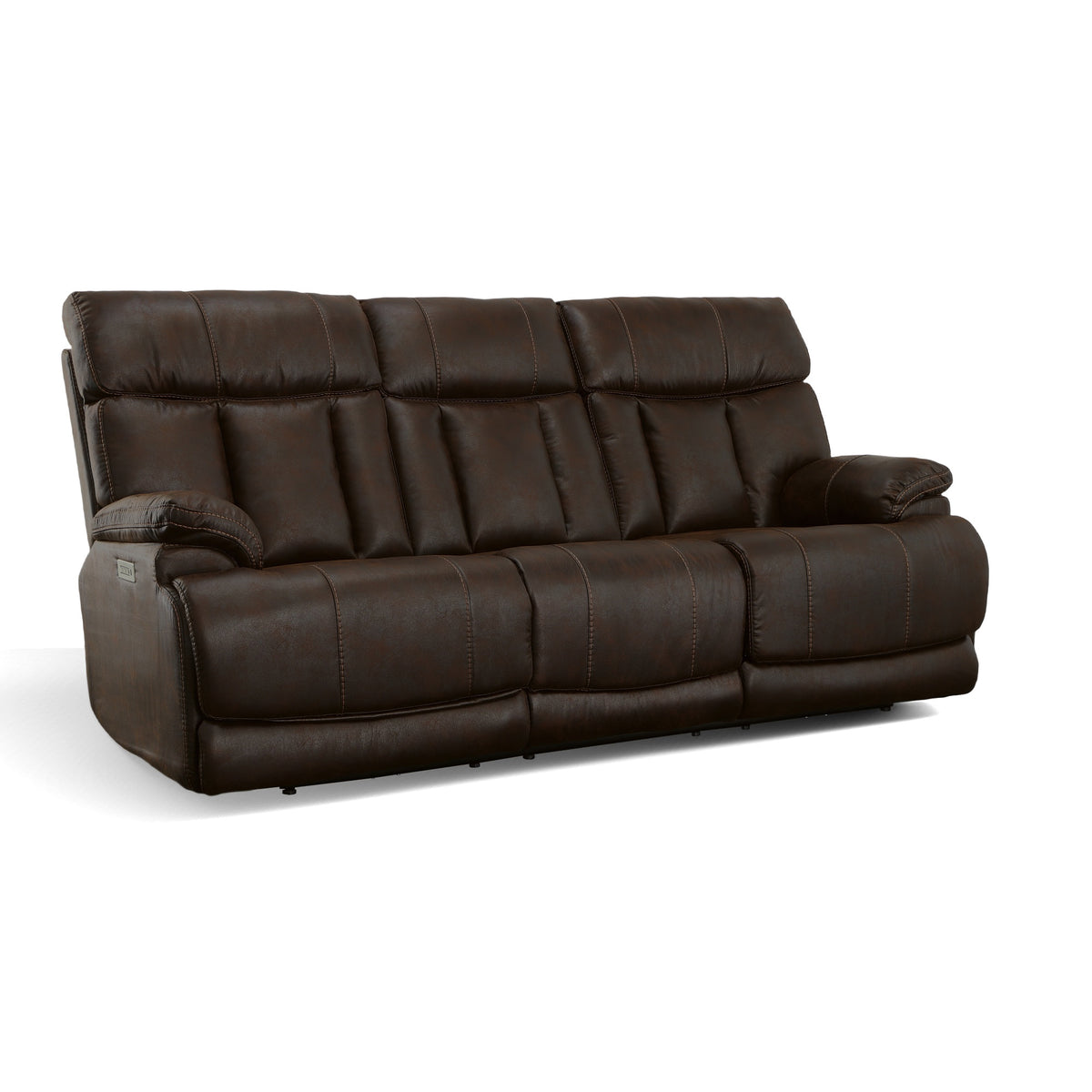 Clive Fabric Power Reclining Sofa with Power Headrests & Lumbar