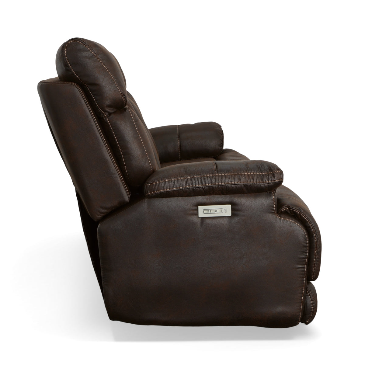 Clive Fabric Power Reclining Sofa with Power Headrests & Lumbar