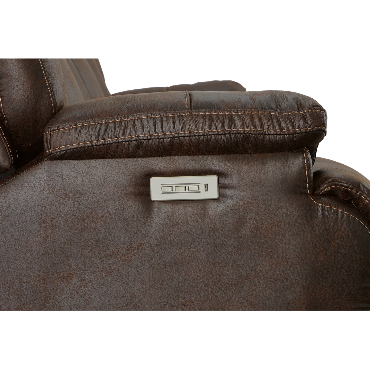 Clive Fabric Power Reclining Sofa with Power Headrests & Lumbar